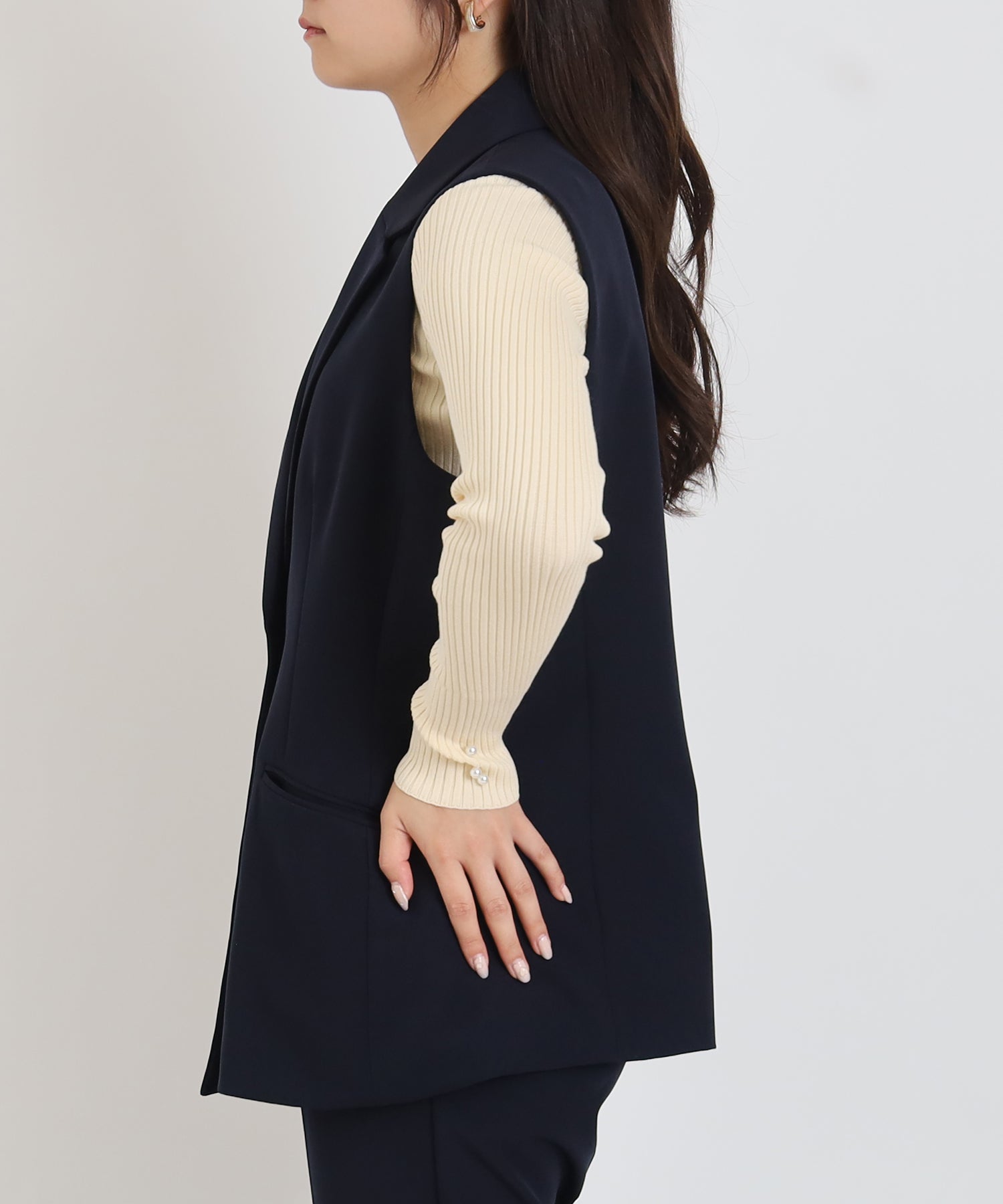 ネイビー　model：160cm　着用サイズ：M