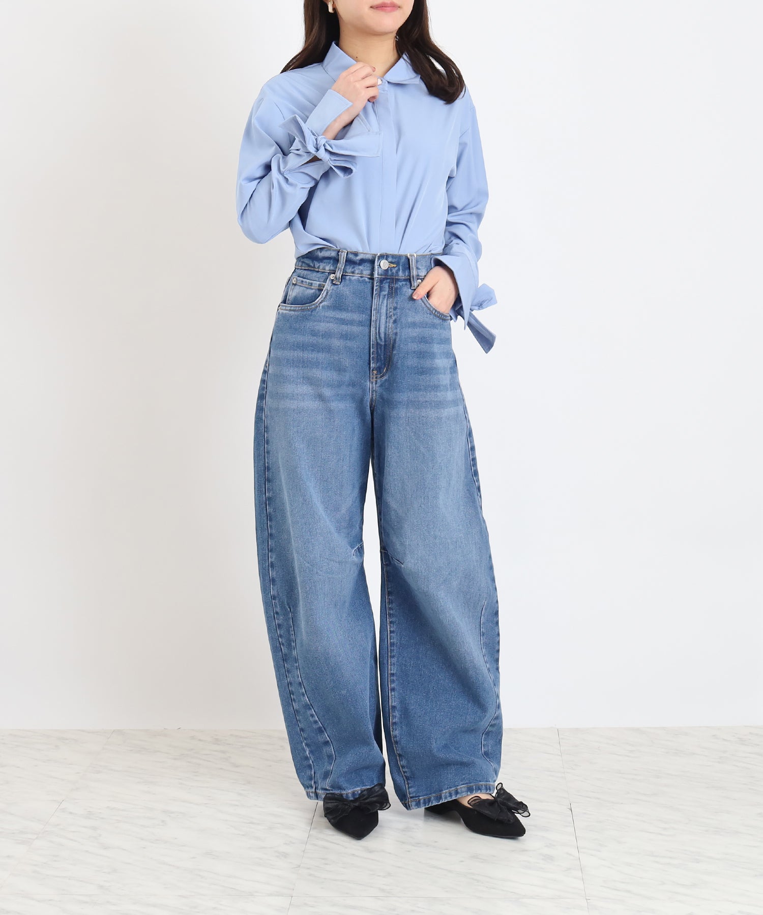 ブルー　model：156　着用サイズ：M