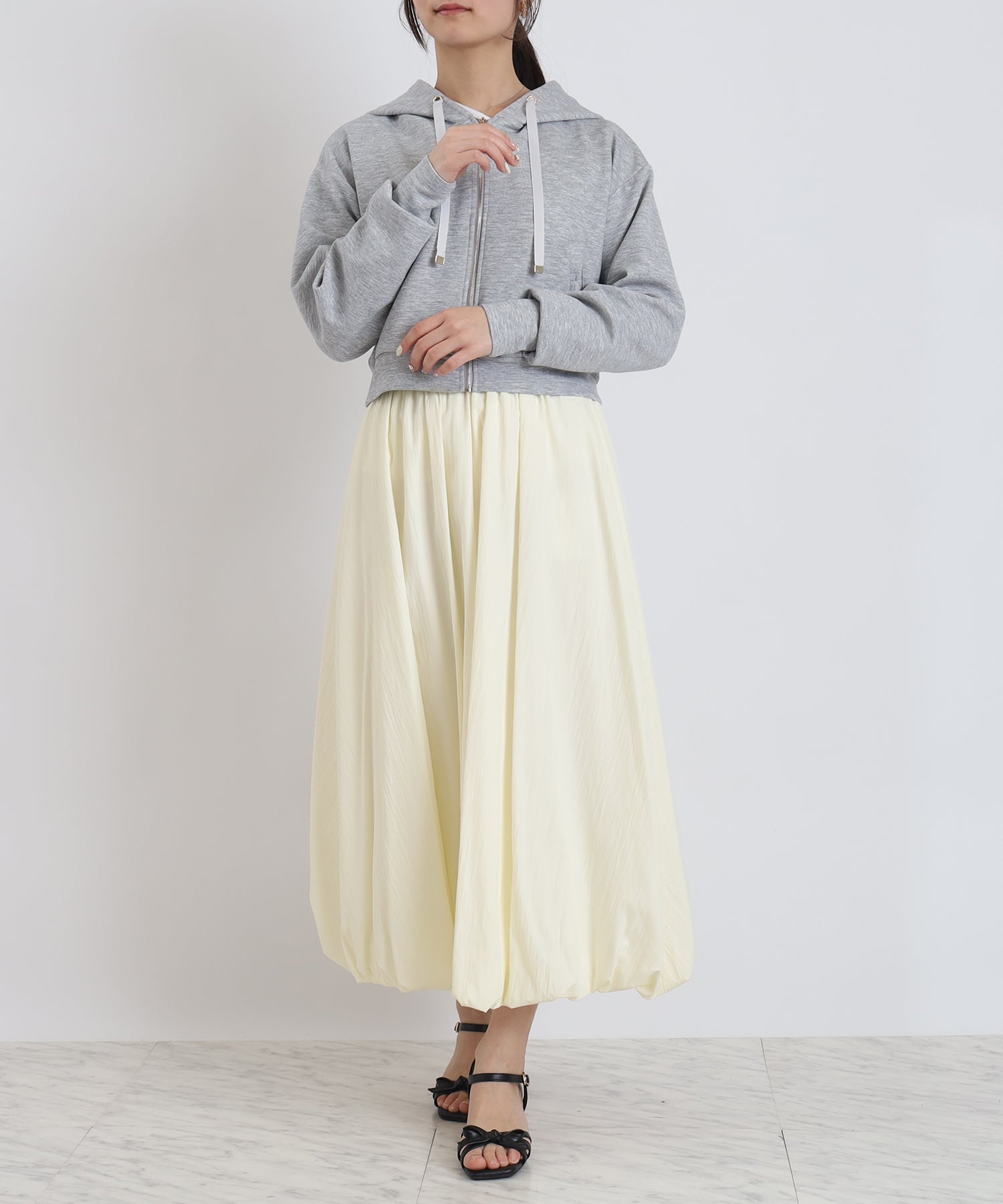 アイボリー　model:160cm  着用サイズ：M