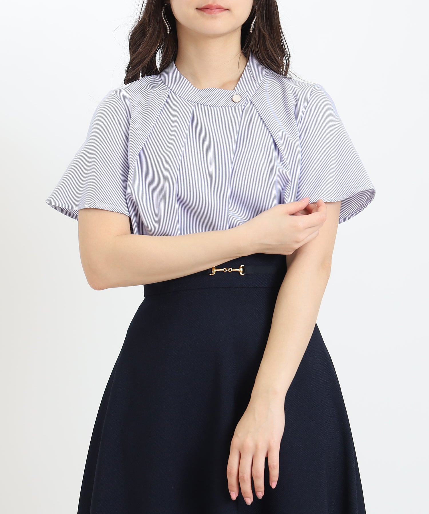ホワイト×ブルー　model：160　着用サイズ：M