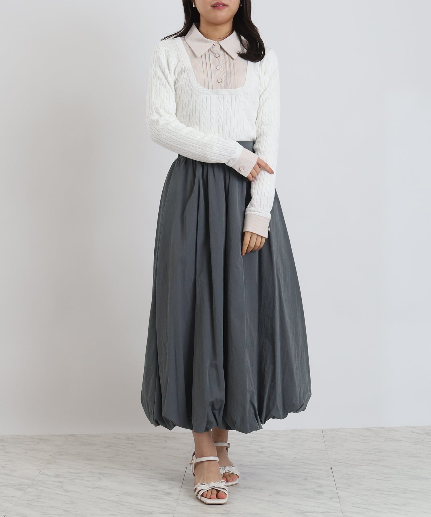 チャコール　model:160cm  着用サイズ：M