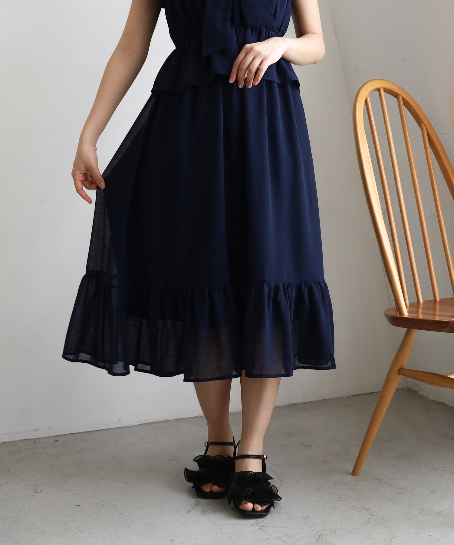 ネイビー　model：156　着用サイズ：M