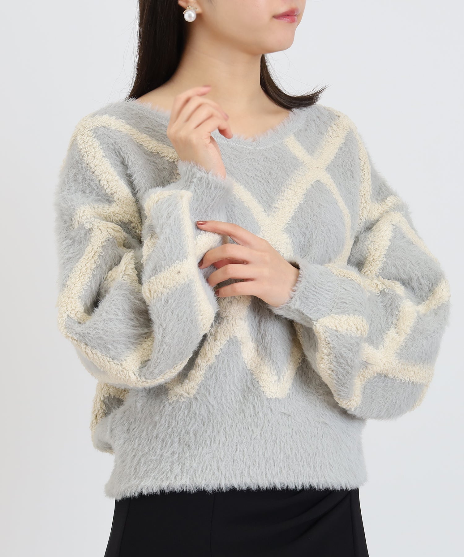 ライトグレー　model：156　着用サイズ：M