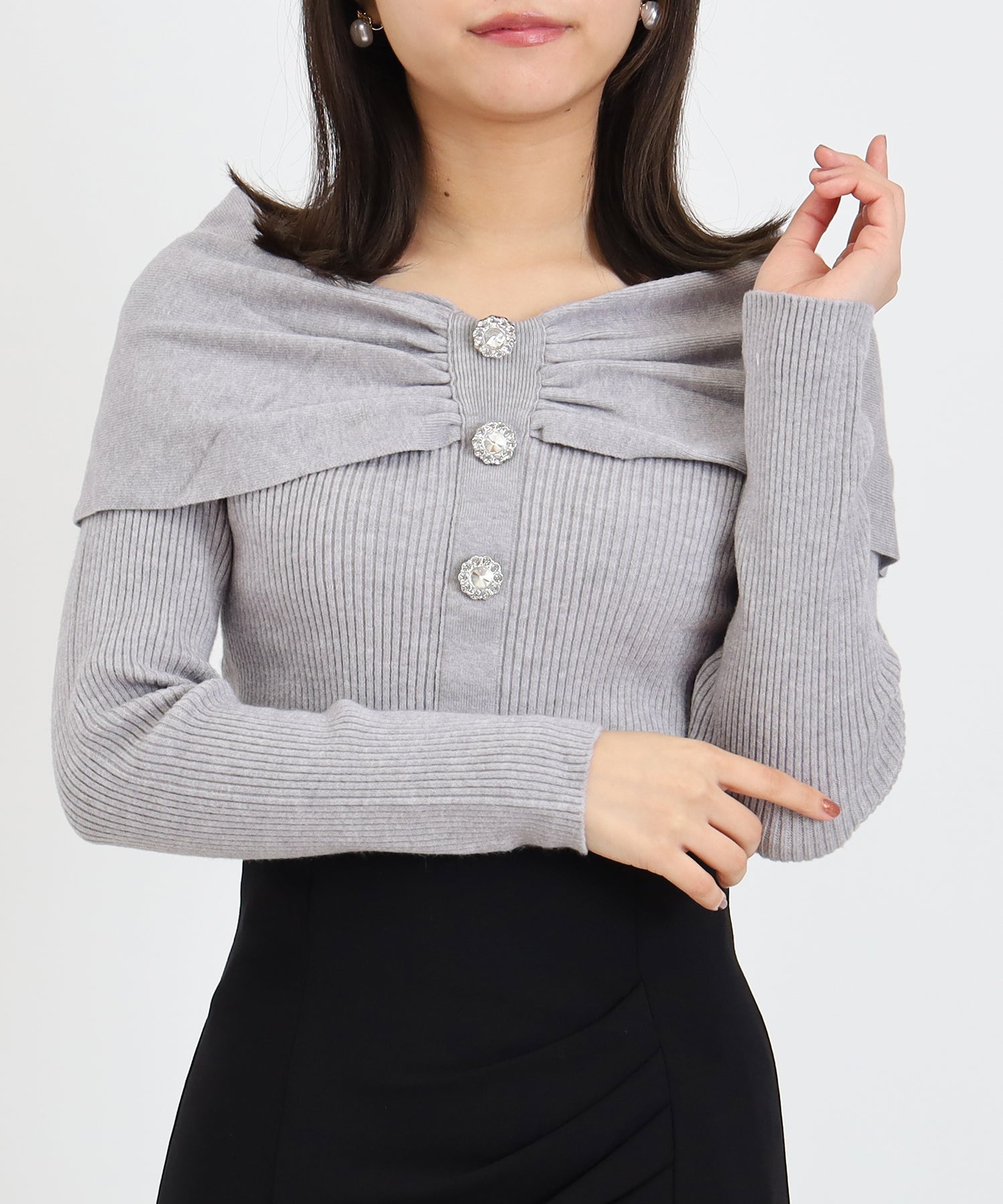 ライトグレー　model：156　着用サイズ：M