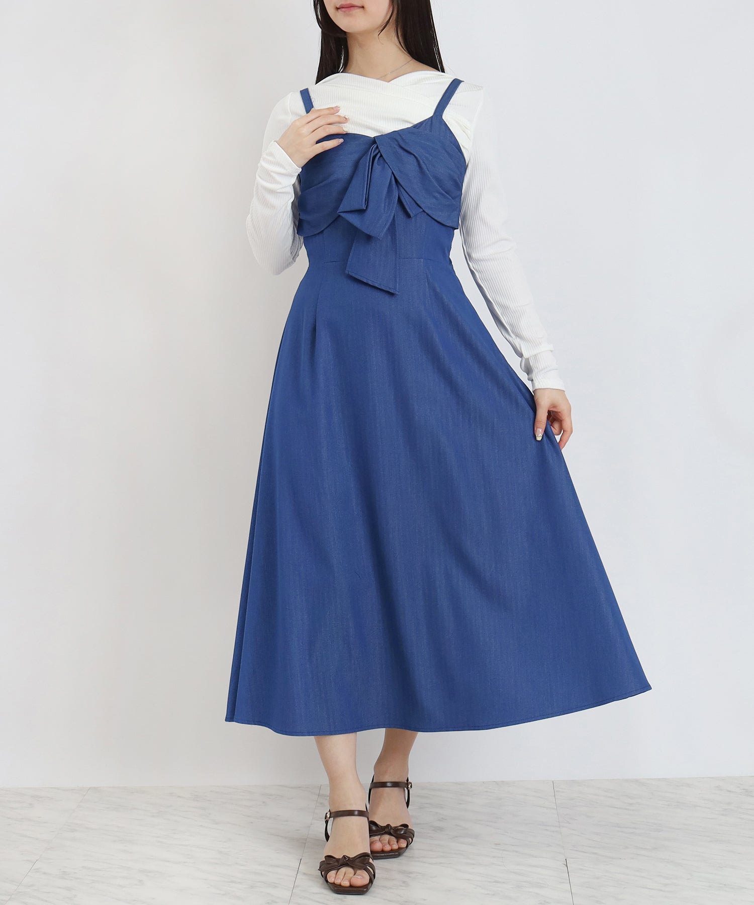 ブルー　model:160cm  着用サイズ：M