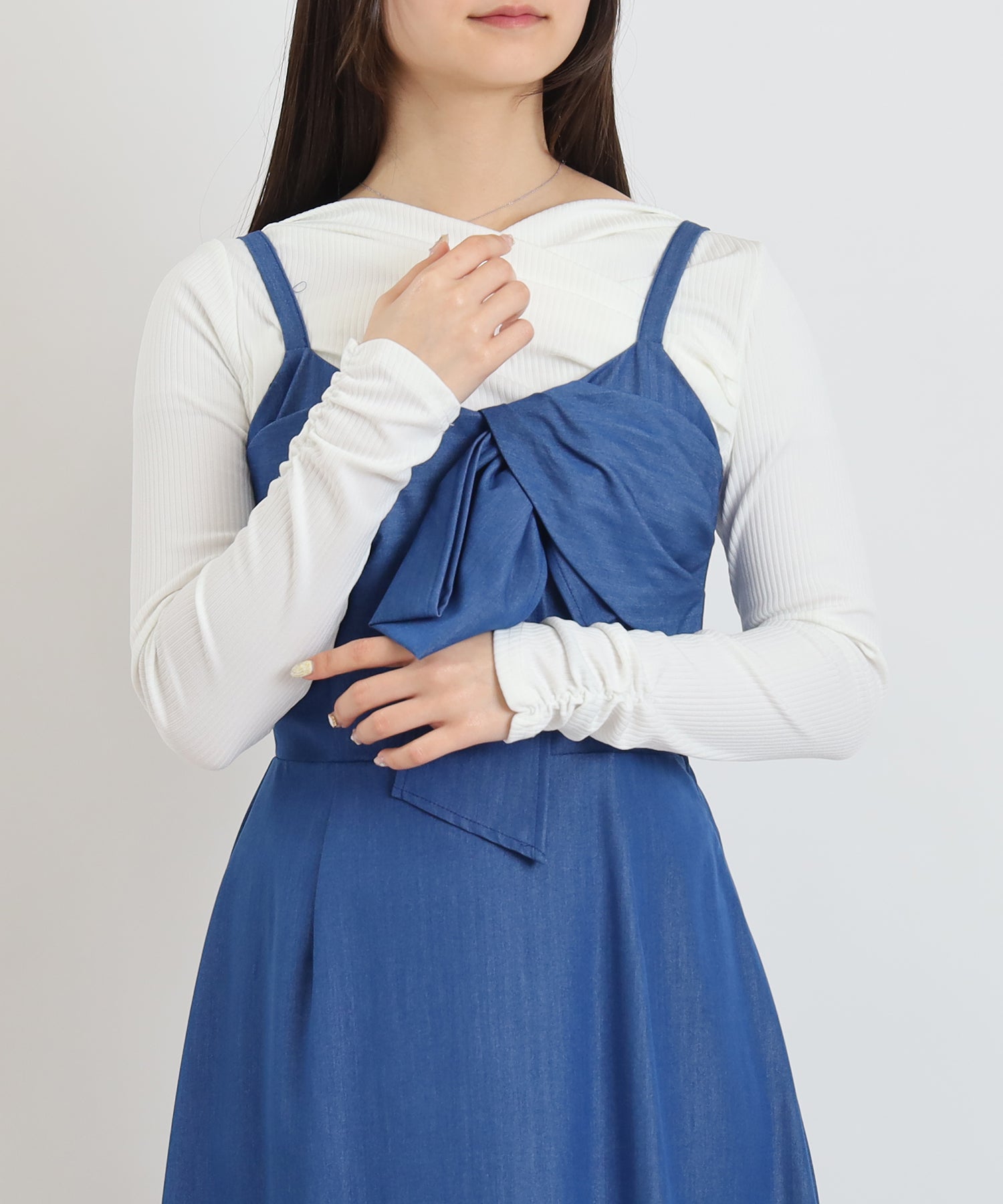 ブルー　model:160cm  着用サイズ：M