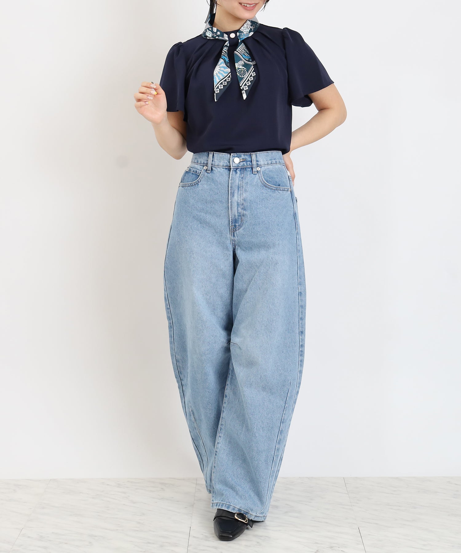ネイビー　model:160cm  着用サイズ：M