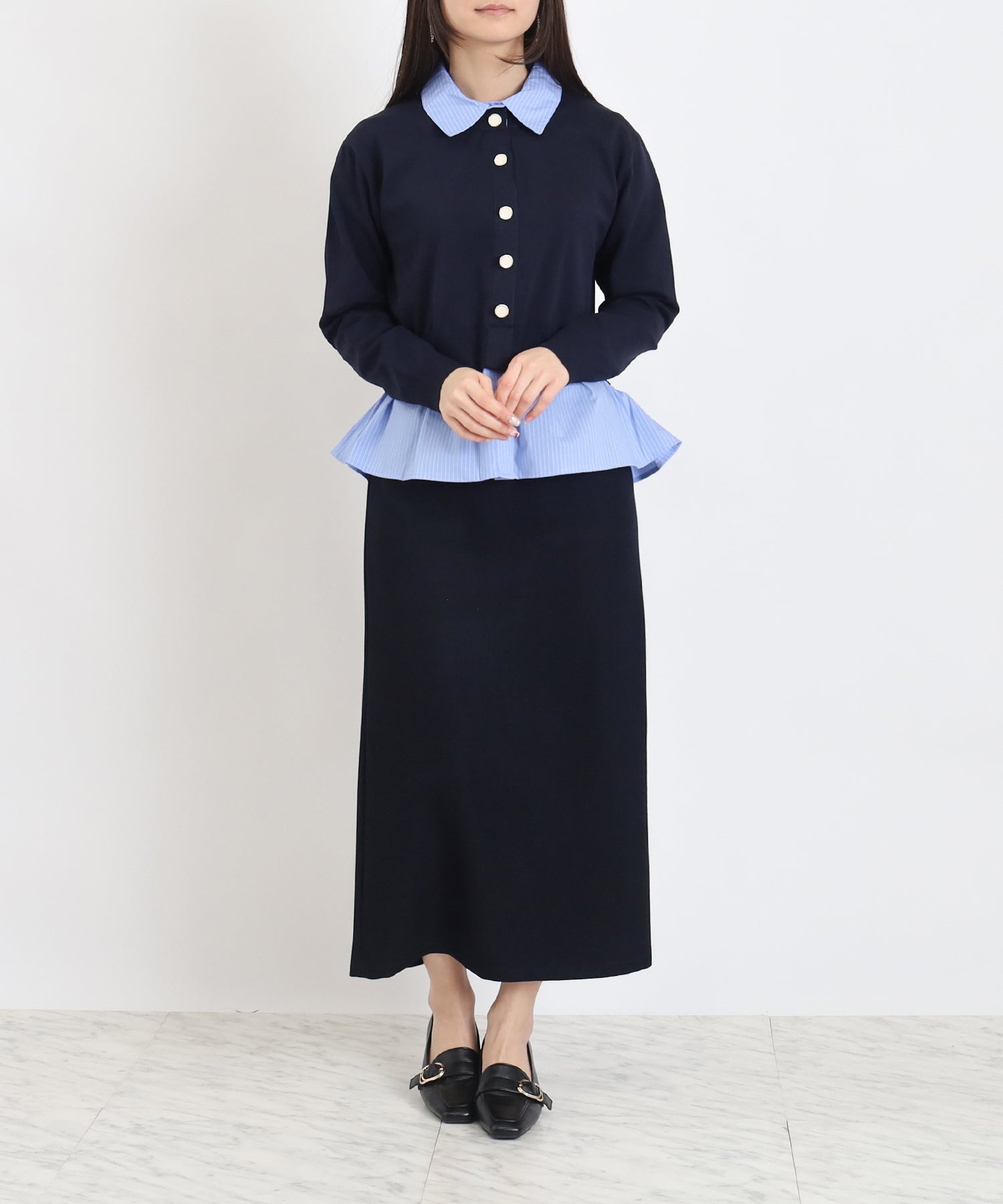 ネイビー　model:160　着用サイズ：M