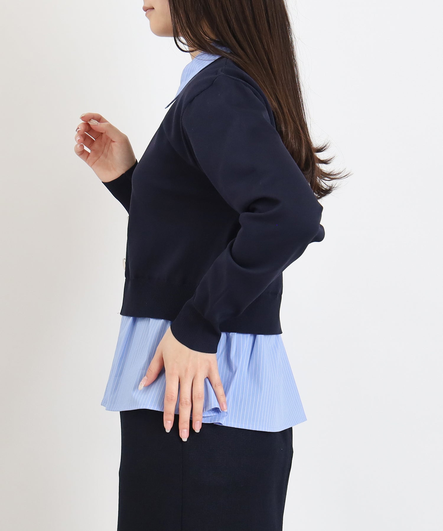 ネイビー　model:160　着用サイズ：M