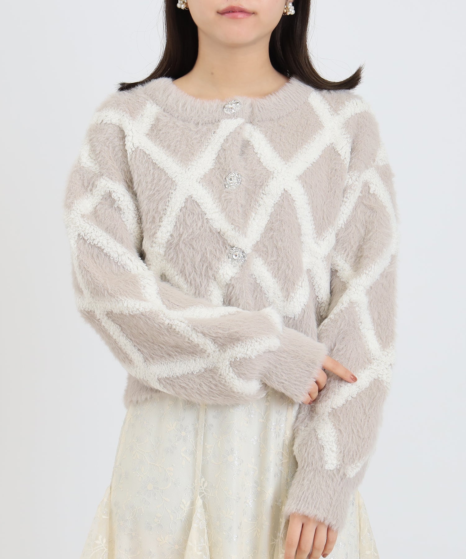 グレージュ　model；156　着用サイズ：M