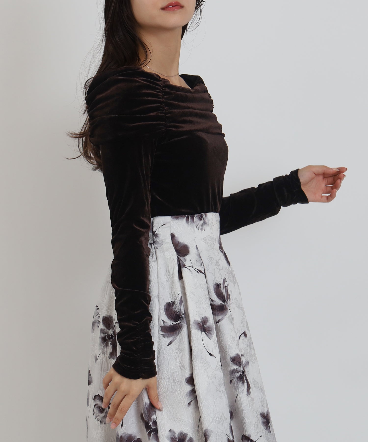 ブラウン　model:160cm  着用サイズ：M