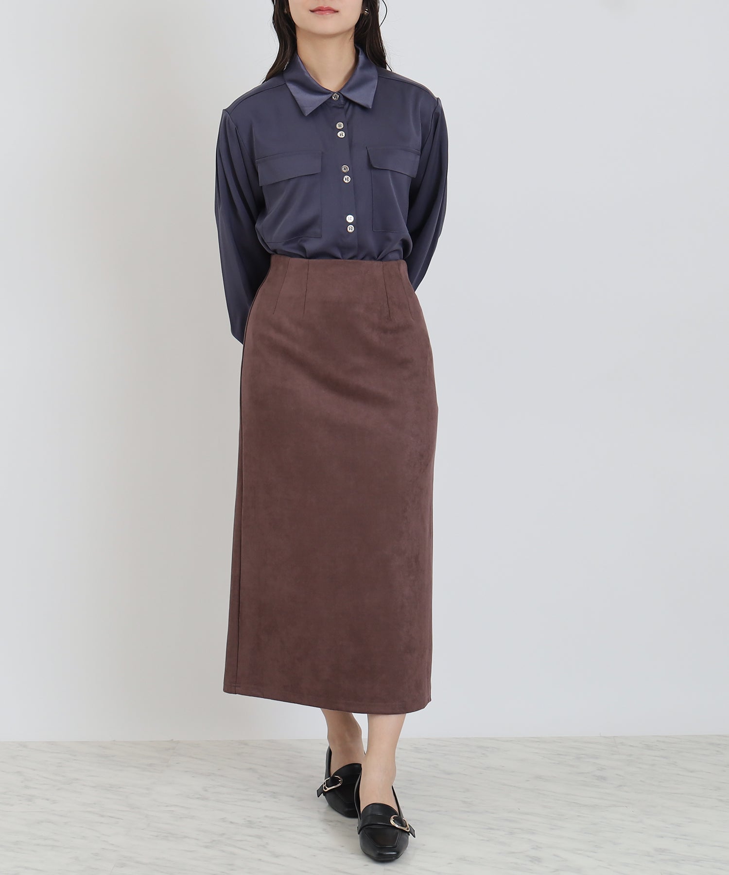 チャコール　model：160cm　着用サイズ：M