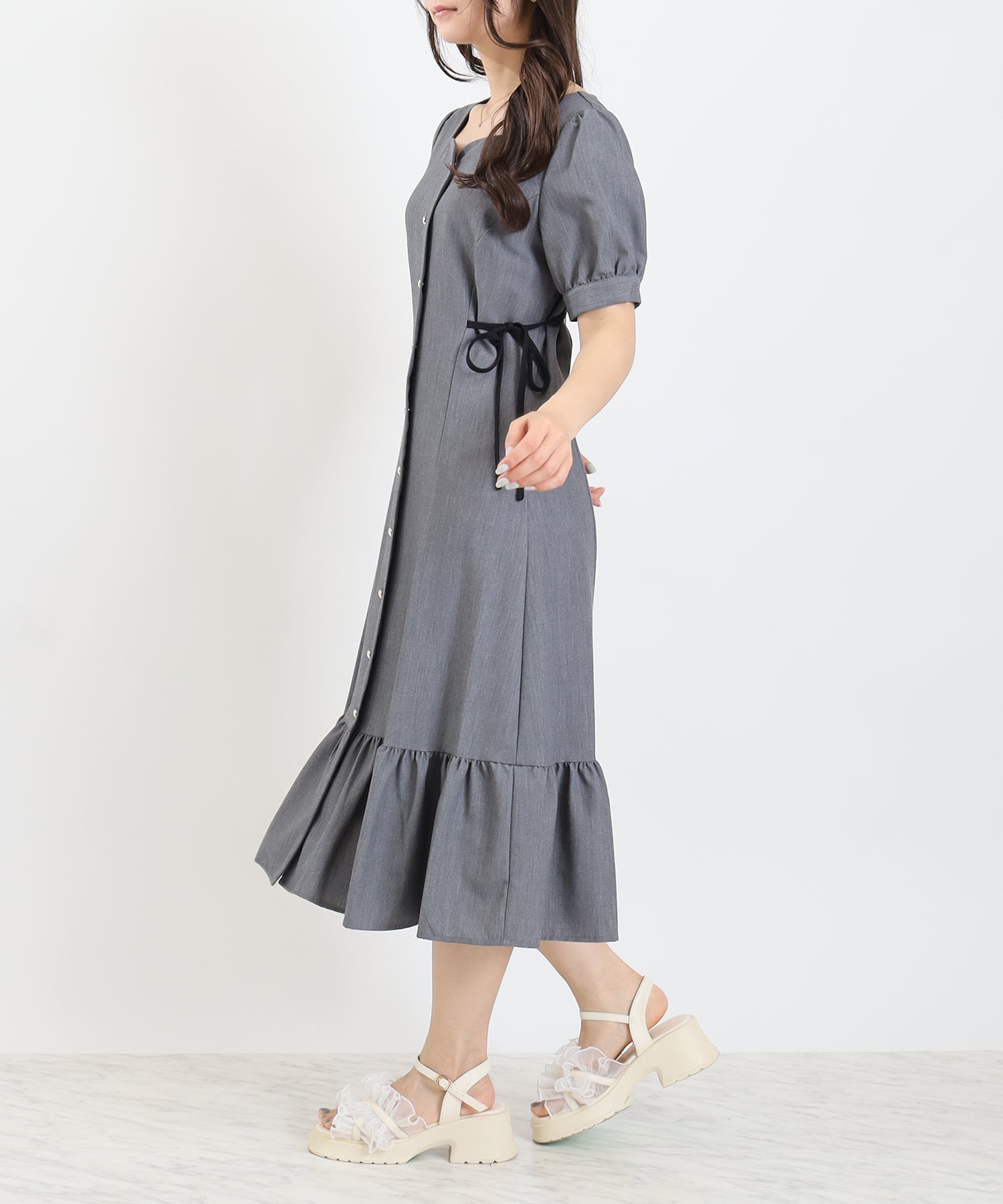 ライトグレー  model:160cm  着用サイズ：M