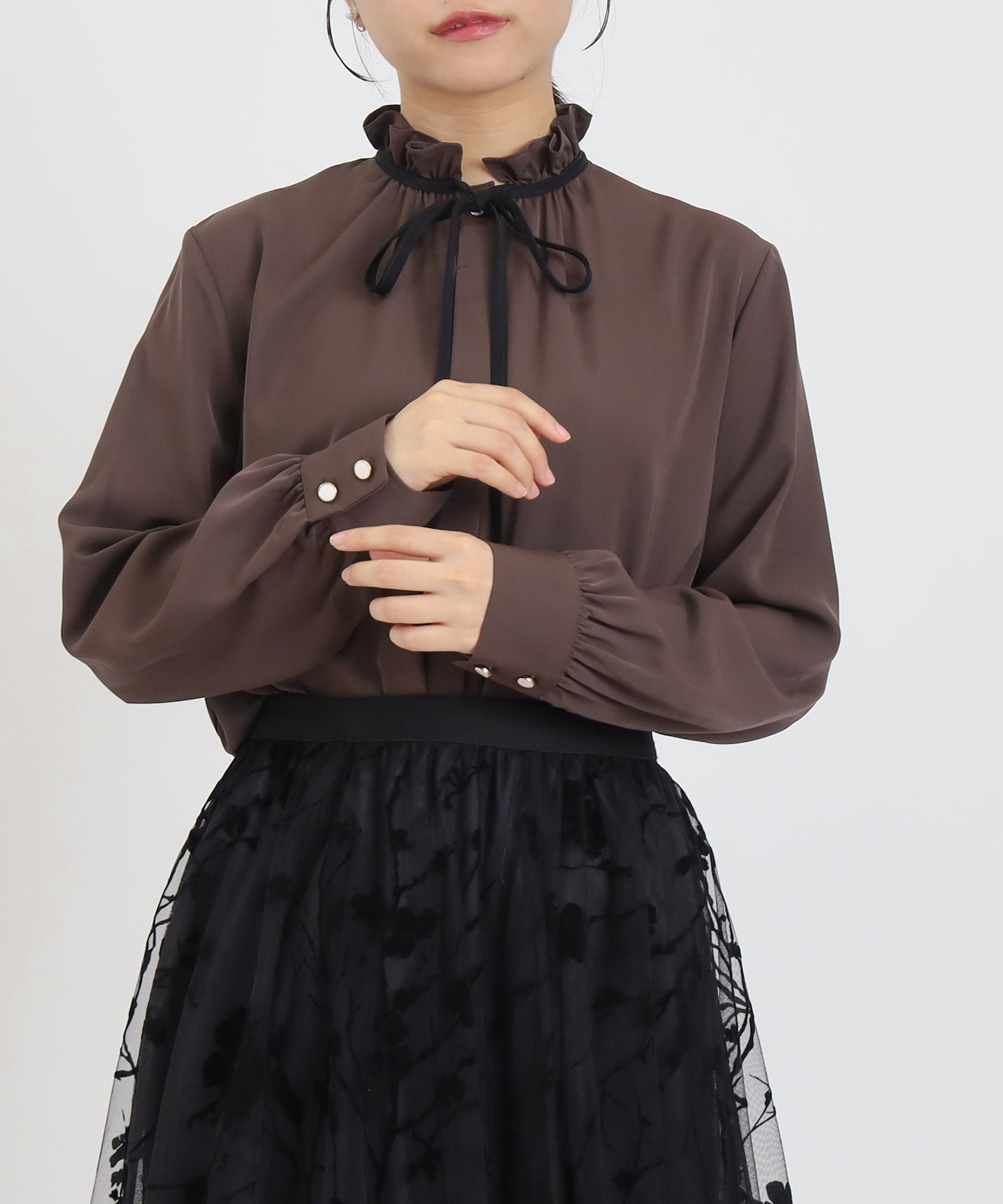 ブラウン　model：156cm　着用サイズ：M