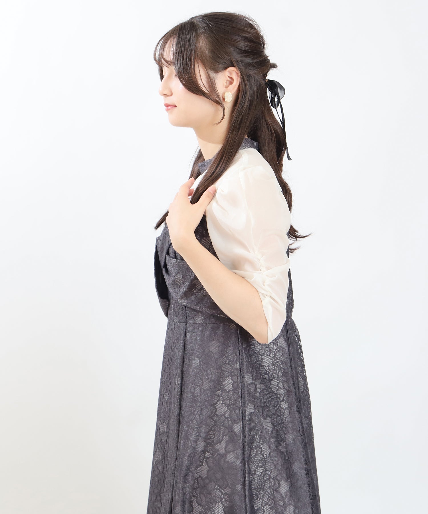 チャコール　model:160cm 着用サイズ：M