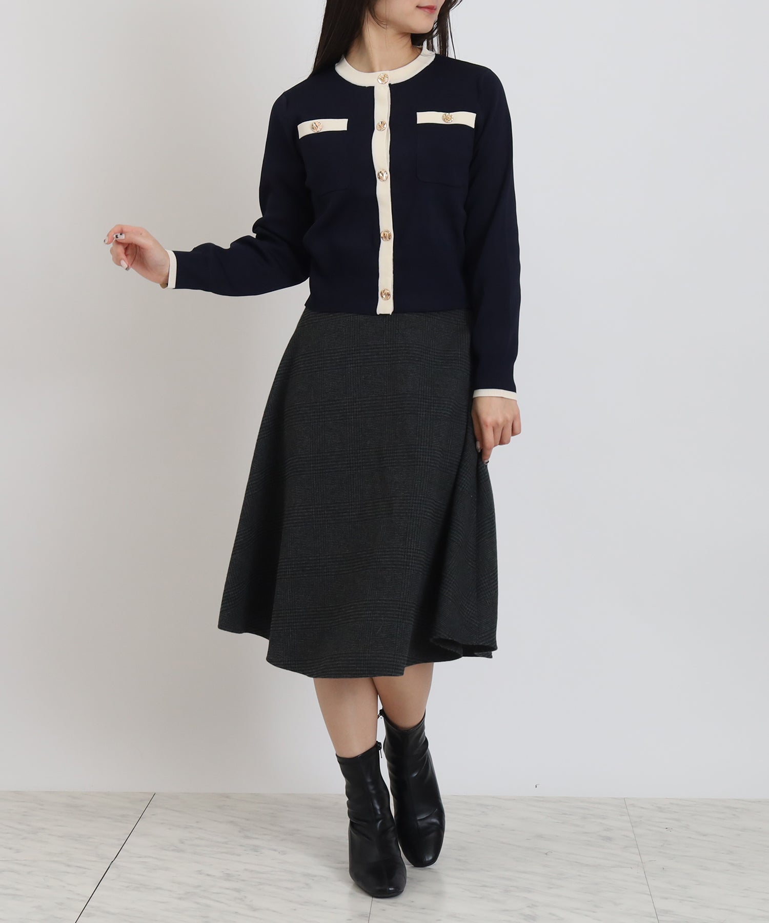 チャコール　model:160cm  着用サイズ：S