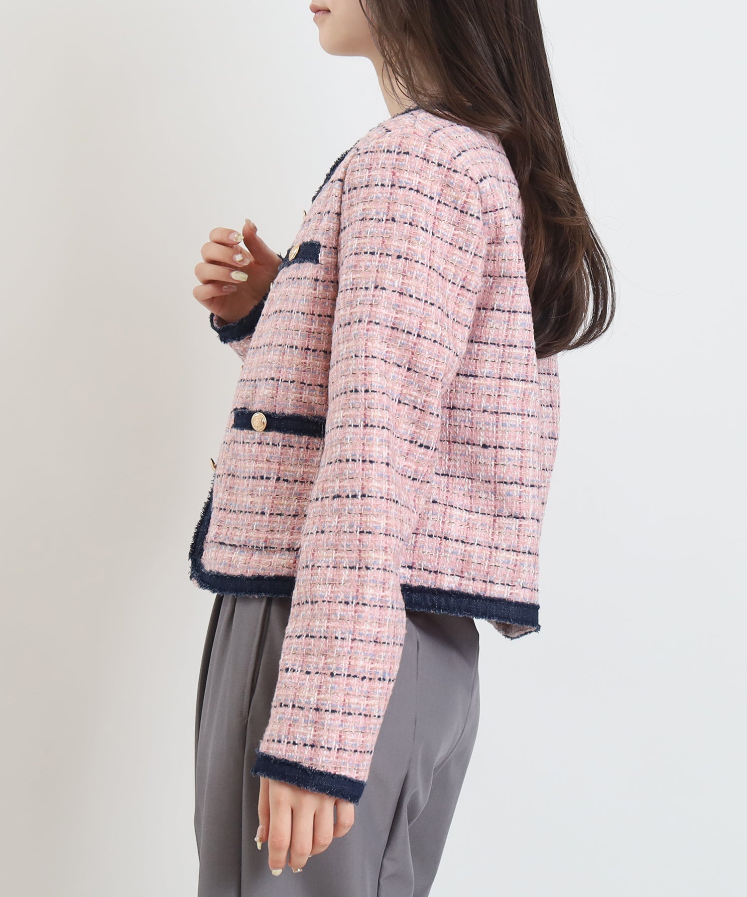 ピンク　model：160　着用サイズ：M