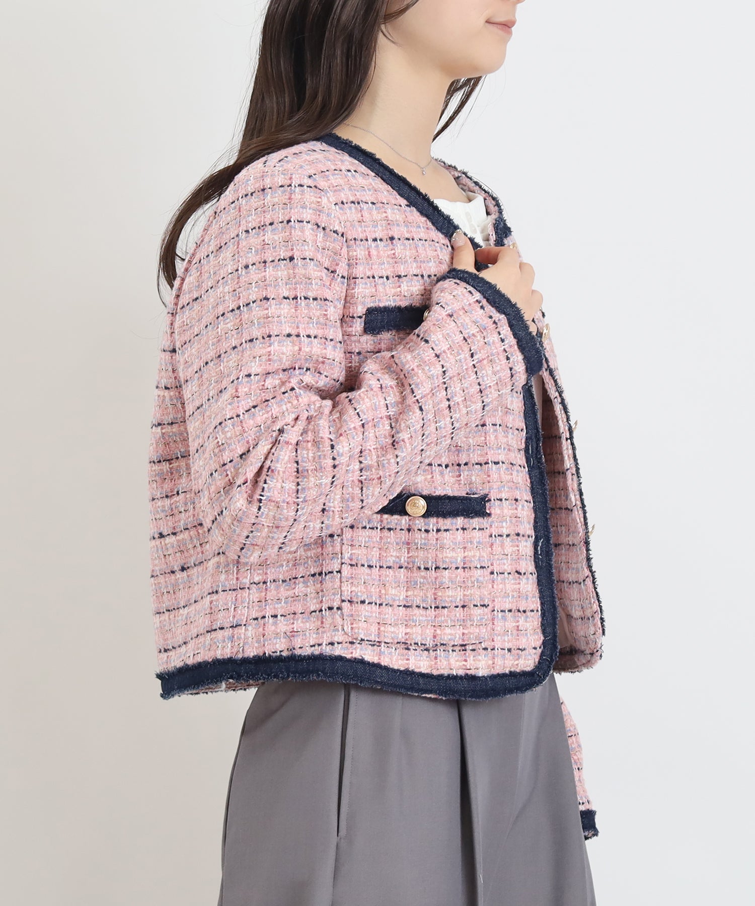 ピンク　model：160　着用サイズ：M