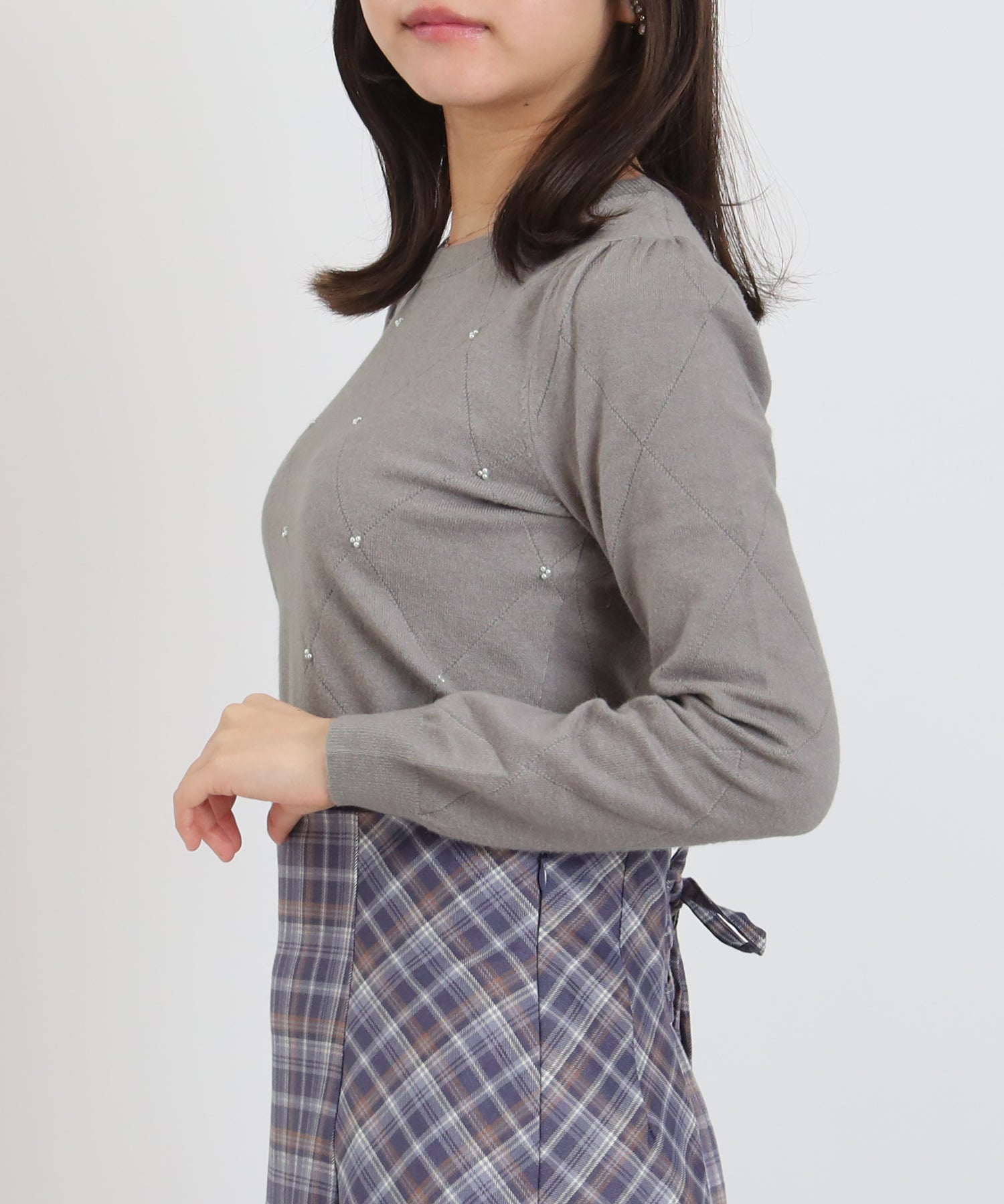 ライトグレー　model:156cm  着用サイズ：S