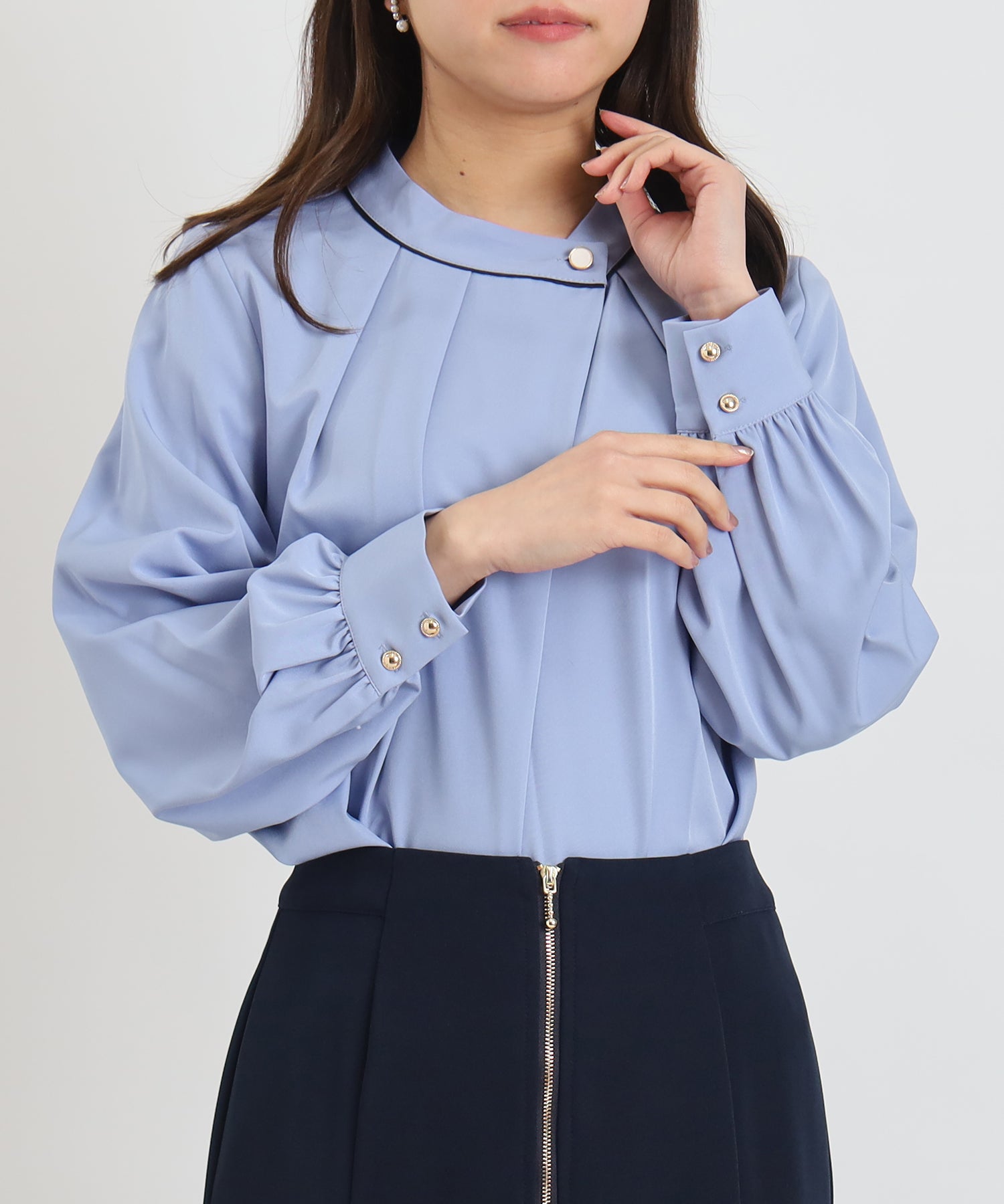 ブルー　model:156cm  着用サイズ：S