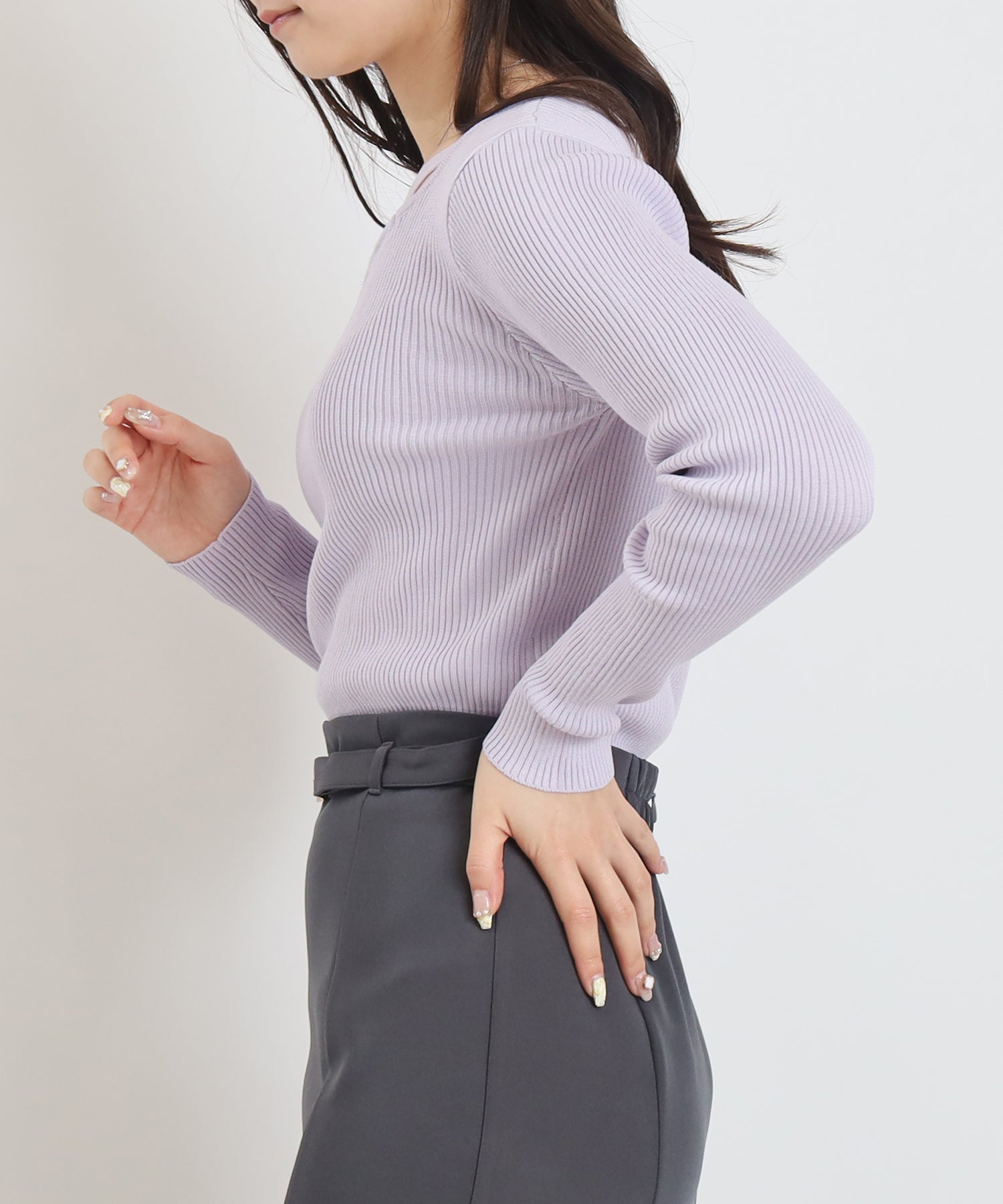 ラベンダー　model:160cm 　着用サイズ：M