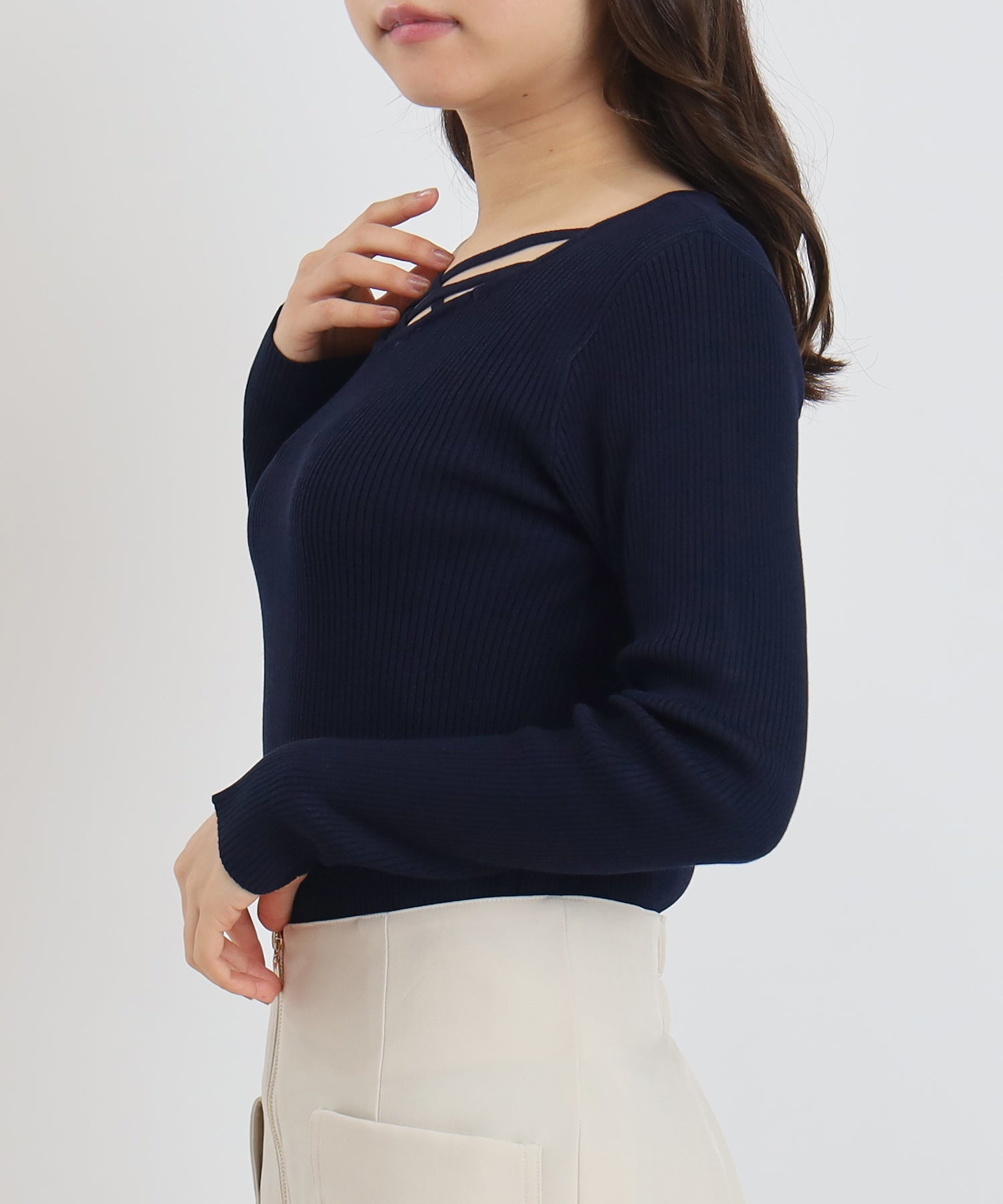 ネイビー　model:156㎝　着用サイズ：M