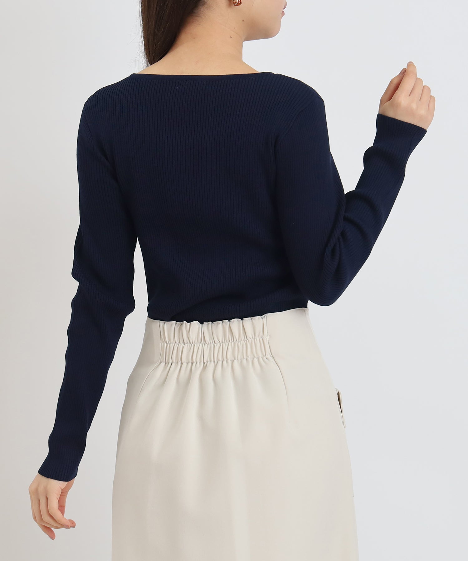 ネイビー　model:156㎝　着用サイズ：M