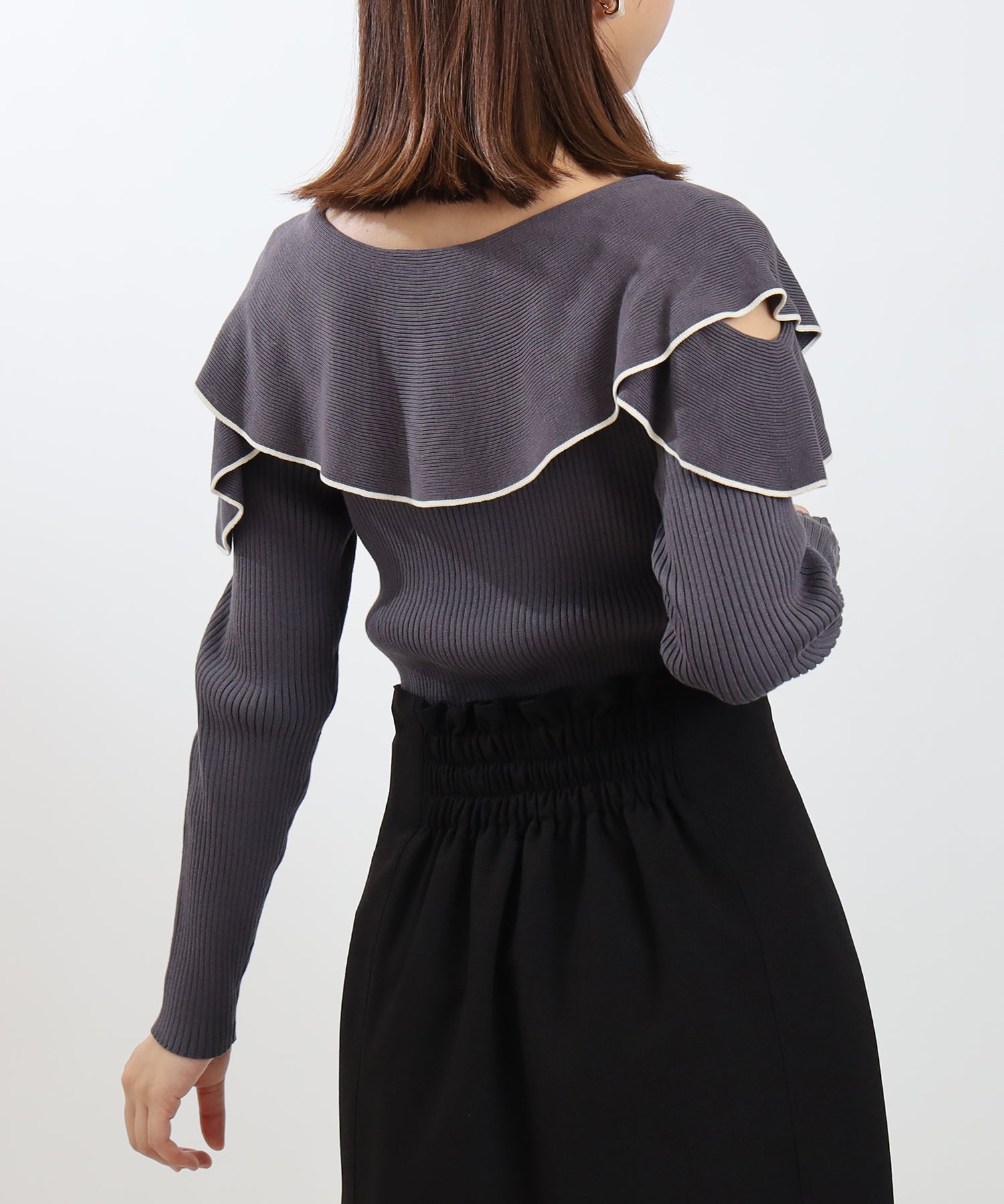 ☆☆フロリダ純金地域ノート10GOLDBACK３１１mg☆☆ オープンショルダーラッフルニット