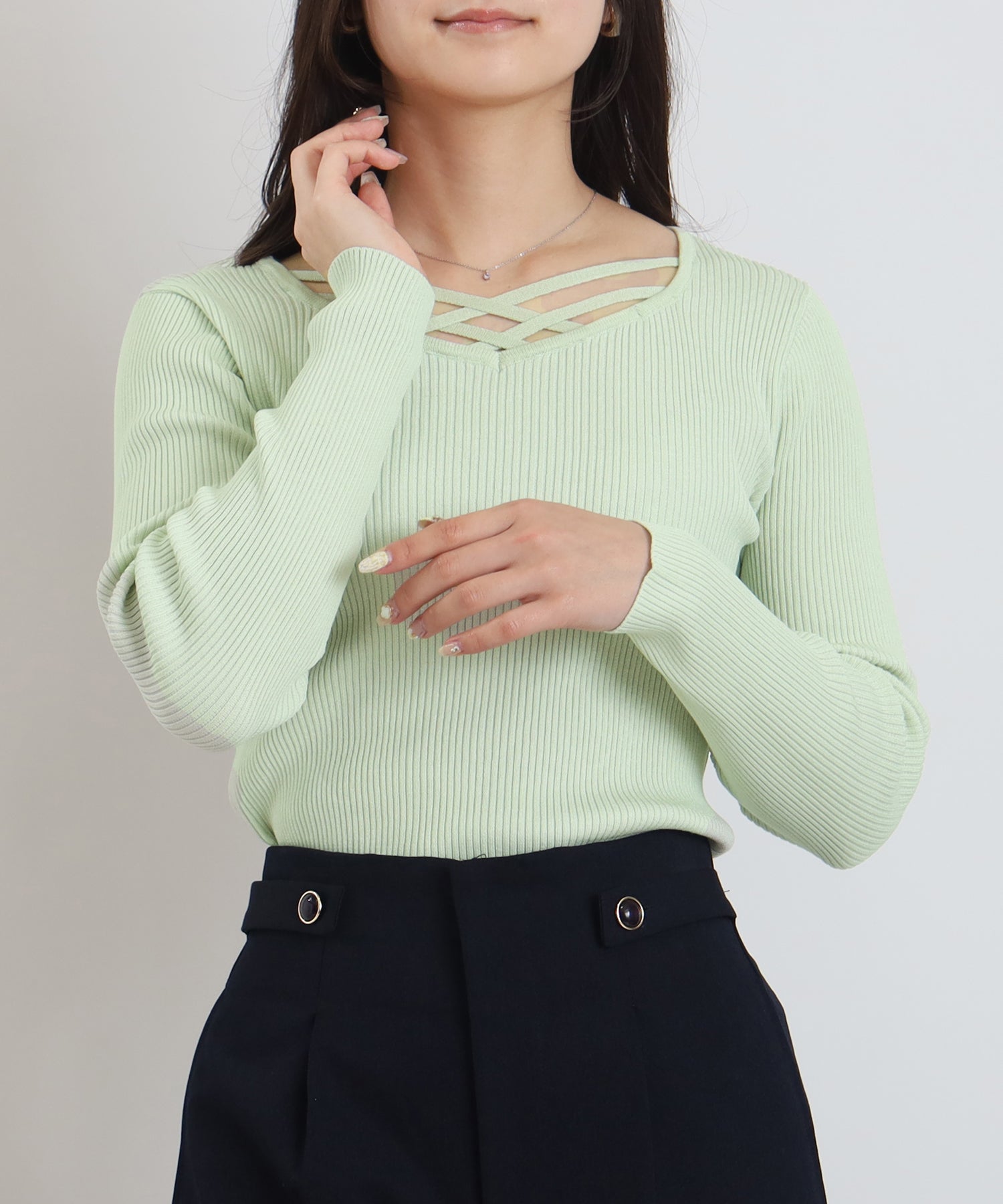 ミント　model:160㎝　着用サイズ：M