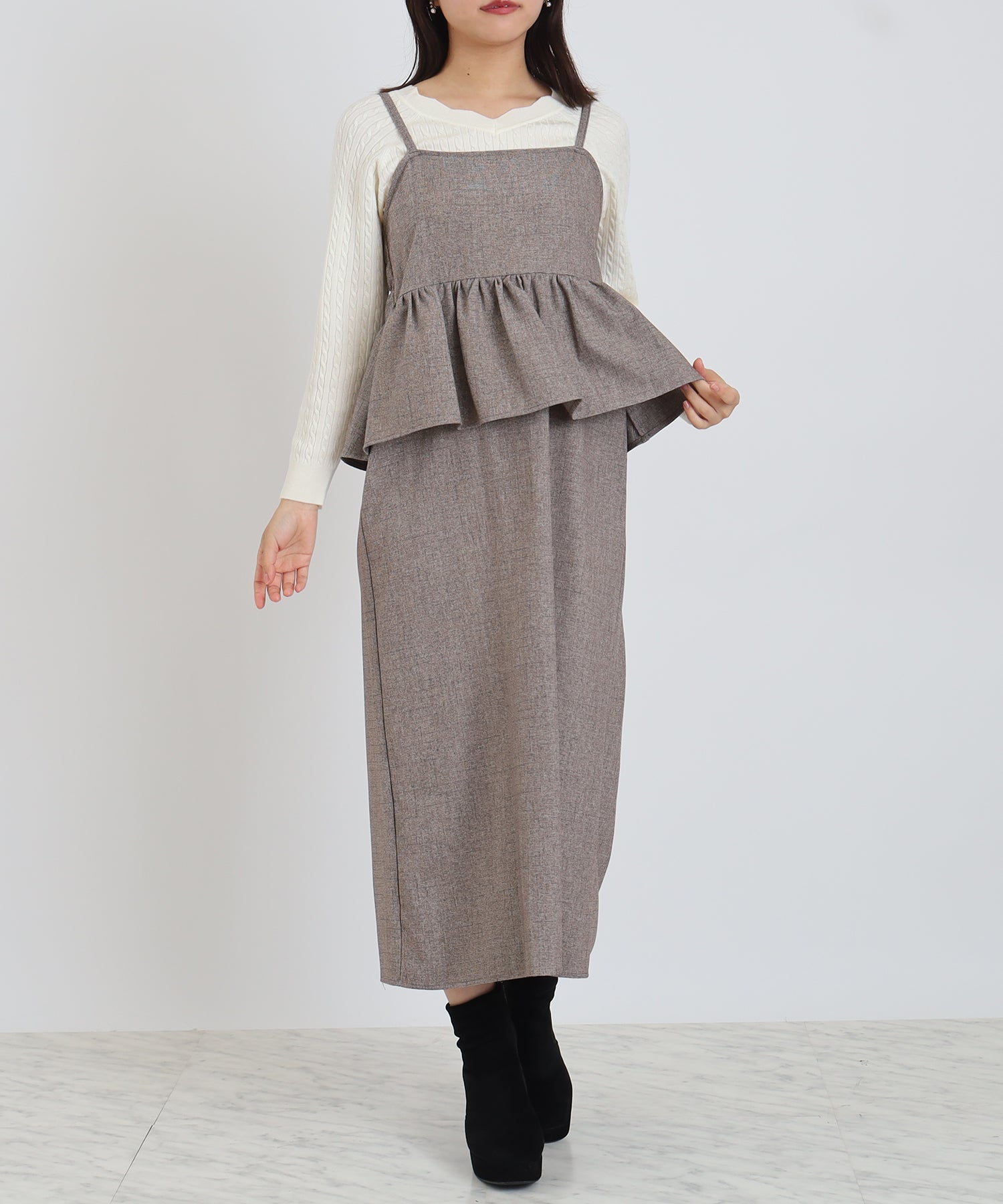 ブラウン　model:156cm  着用サイズ：M