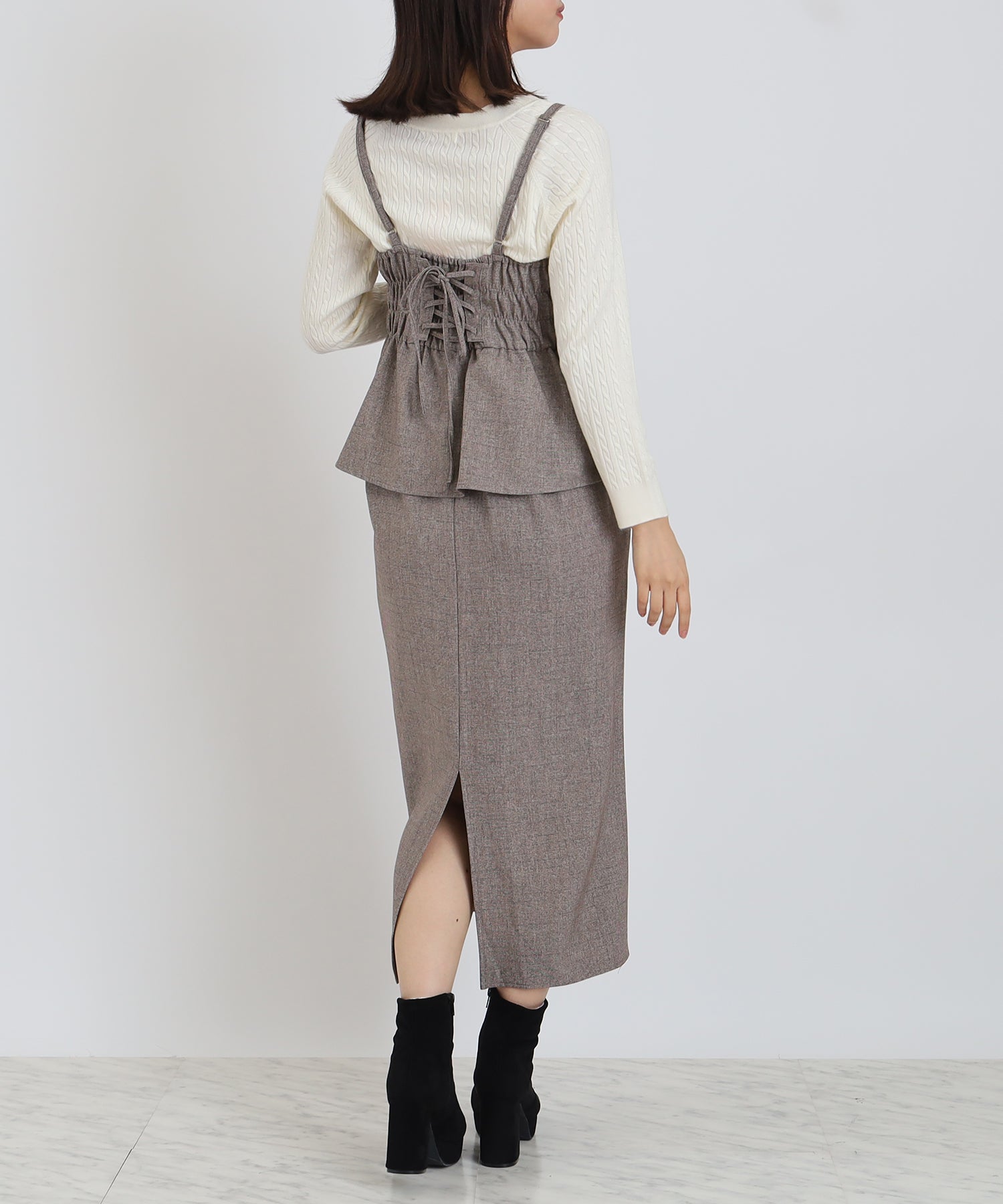 ブラウン　model:156cm  着用サイズ：M
