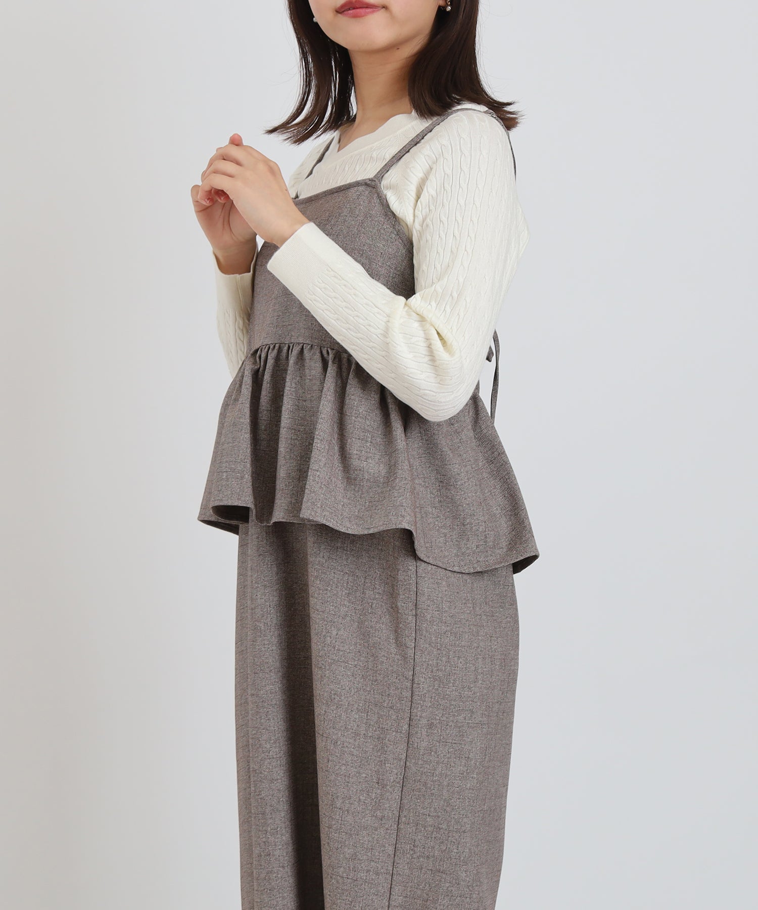 ブラウン　model:156cm  着用サイズ：M