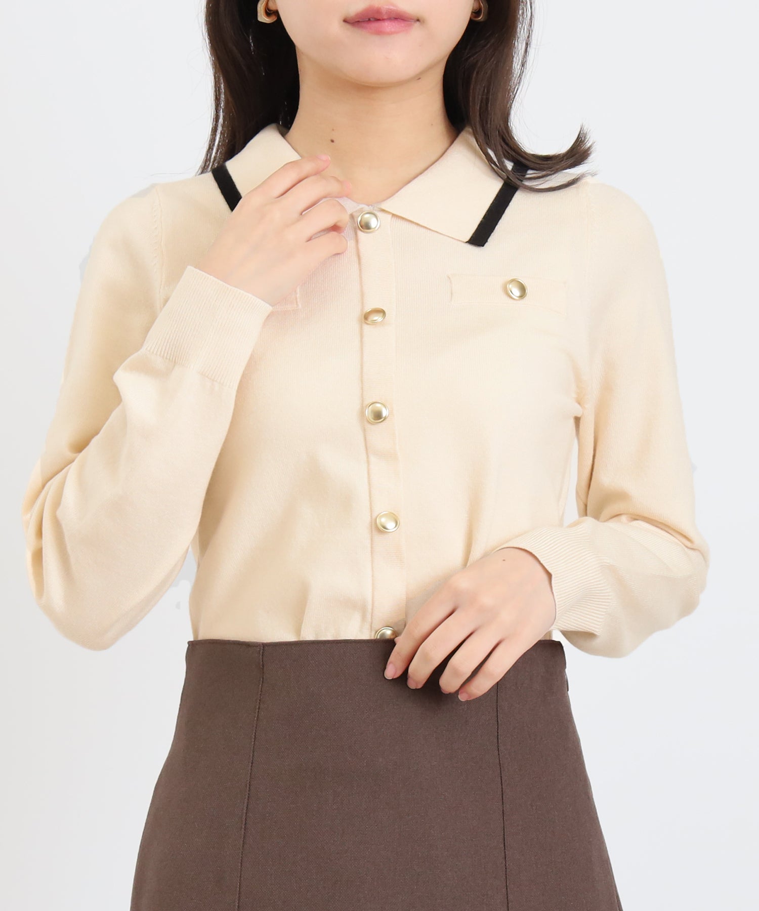 アイボリー　model:156cm  着用サイズ：M