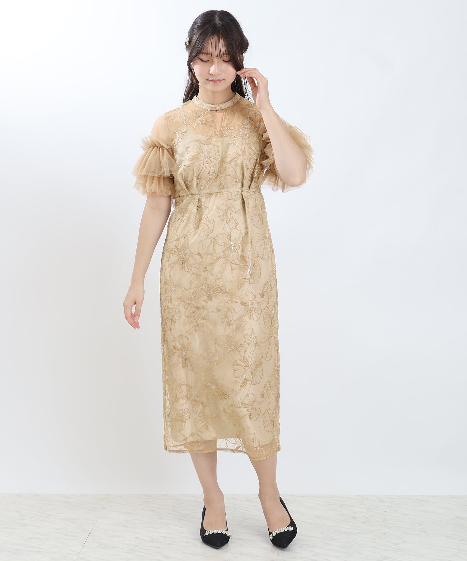 イエロー　model:160cm 着用サイズ：M