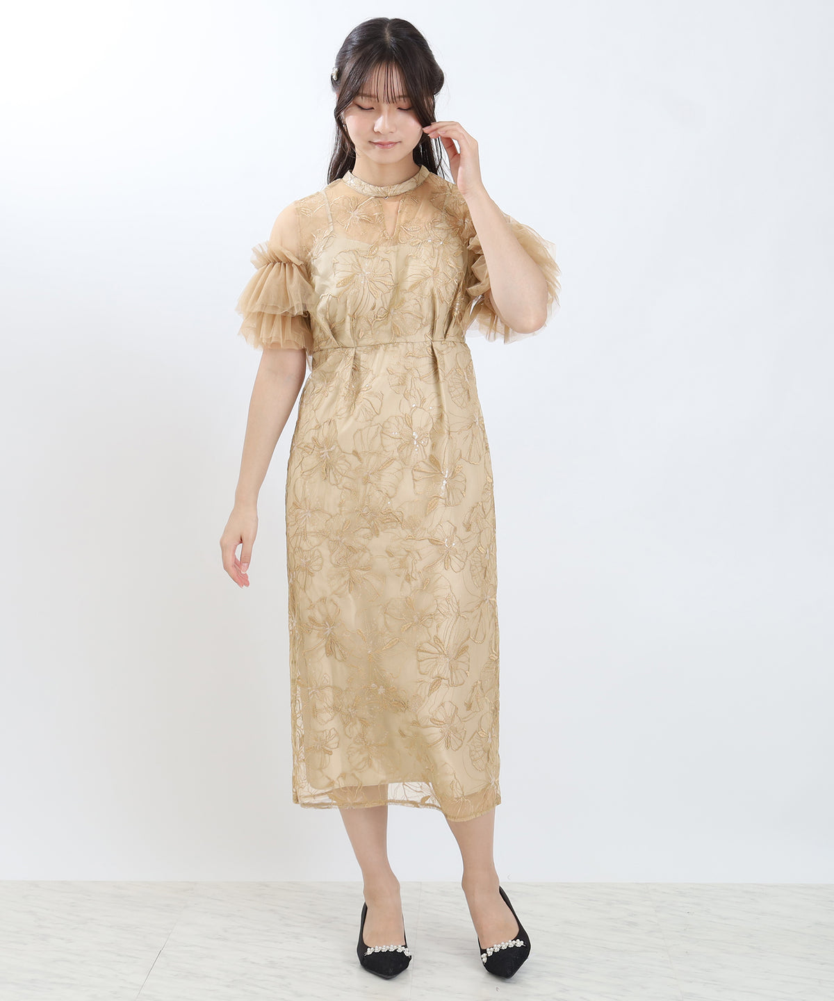 イエロー　model:160cm 着用サイズ：M