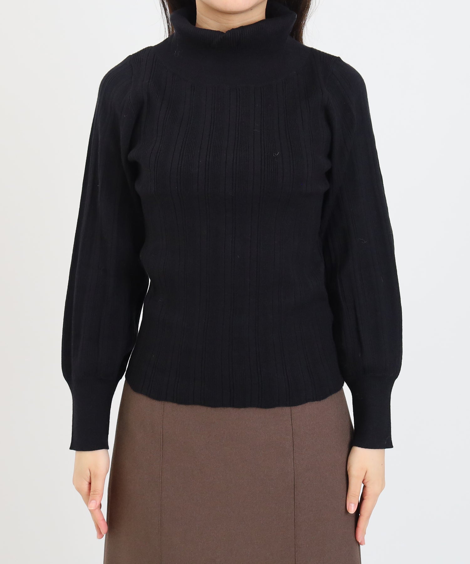 2wayタートルネックニット