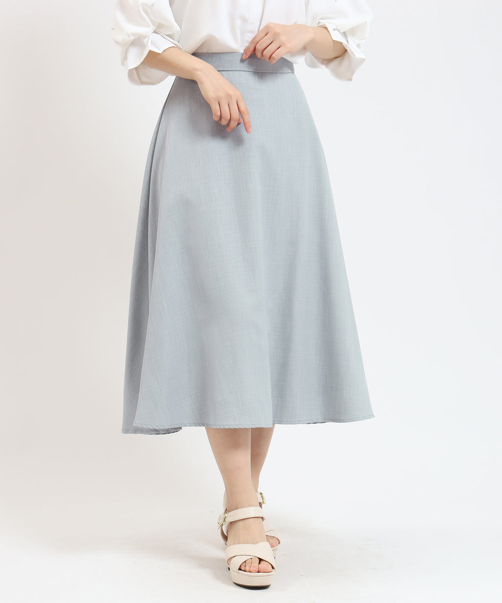 リネンライクフレアスカート 