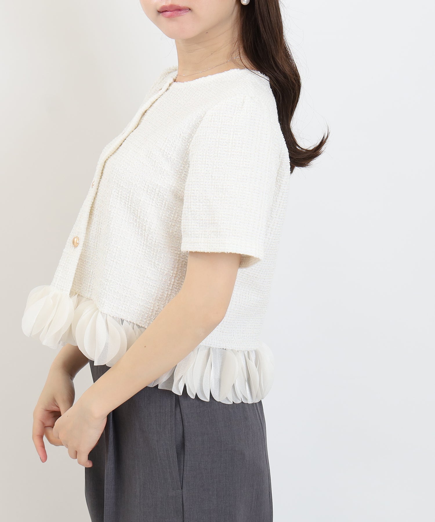 ホワイト　model:156　着用サイズ：M
