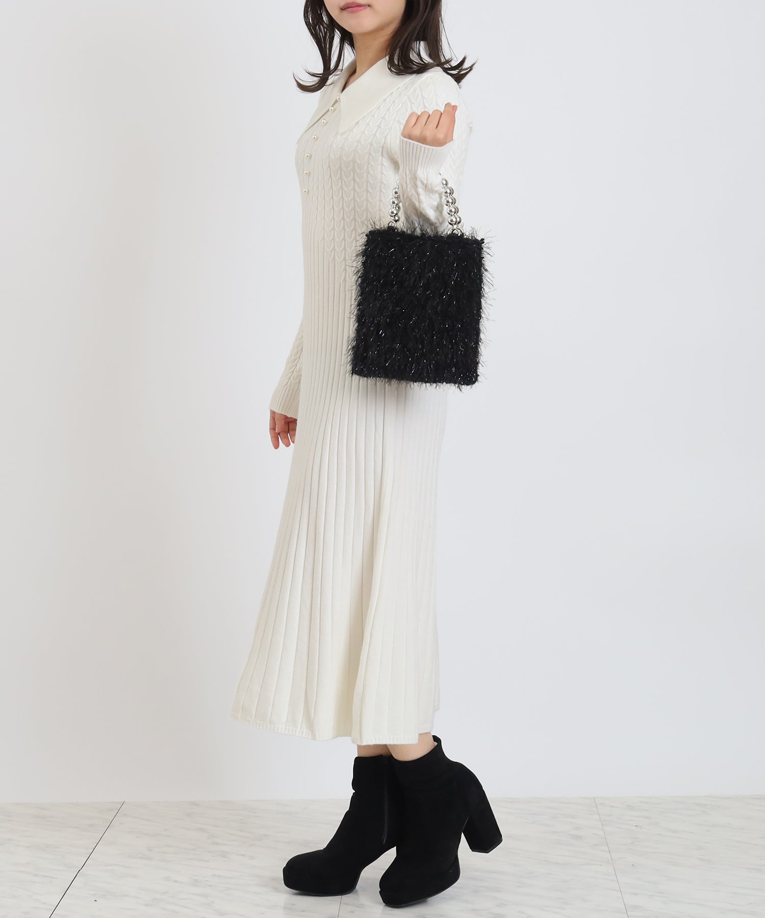 アイボリー　model:156cm  着用サイズ：M