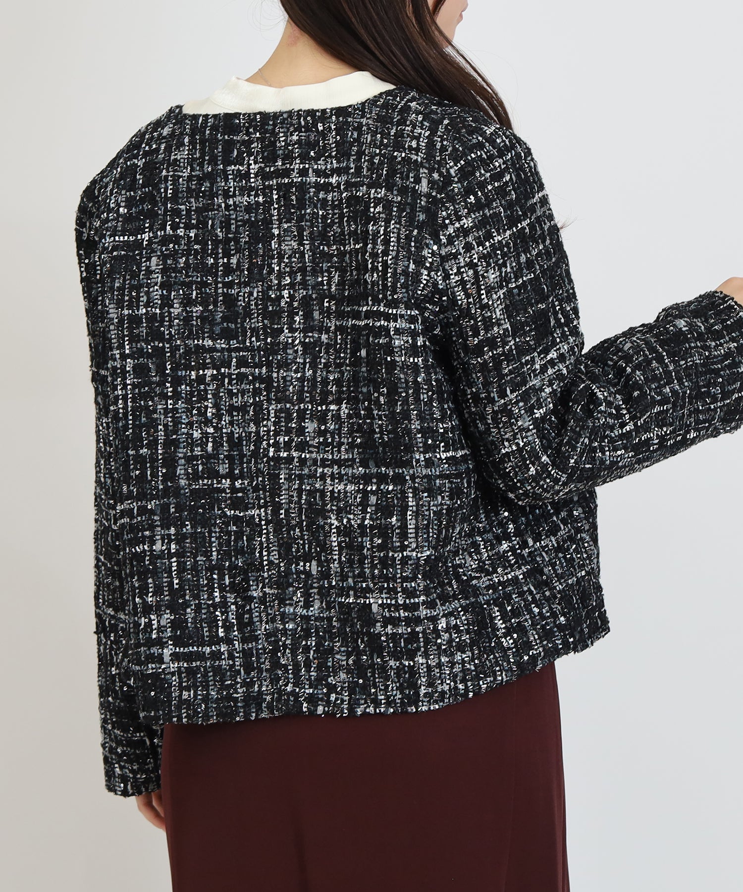 ツイードノーカラージャケット