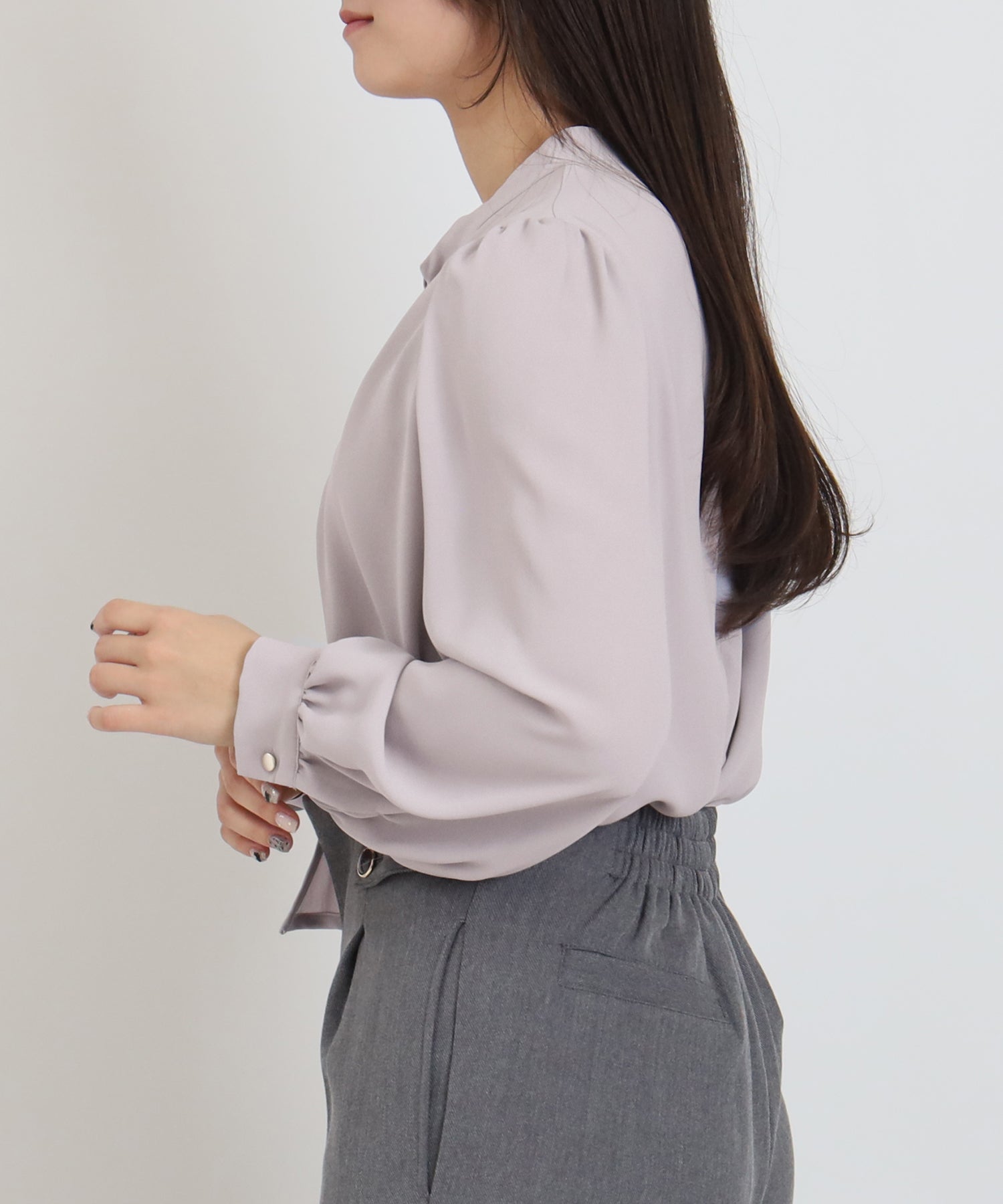 ライトグレー　model:160cm  着用サイズ：M