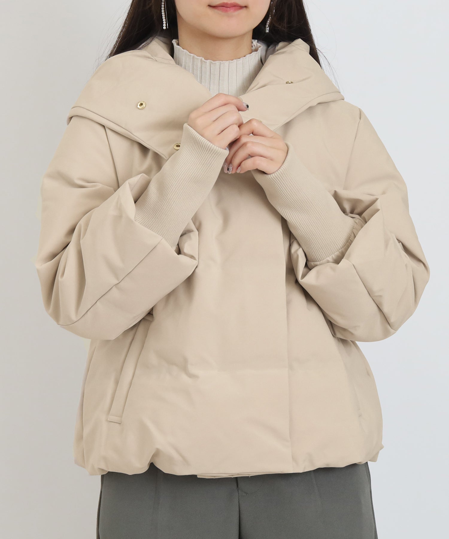 アイボリー　model:160cm  着用サイズ：M