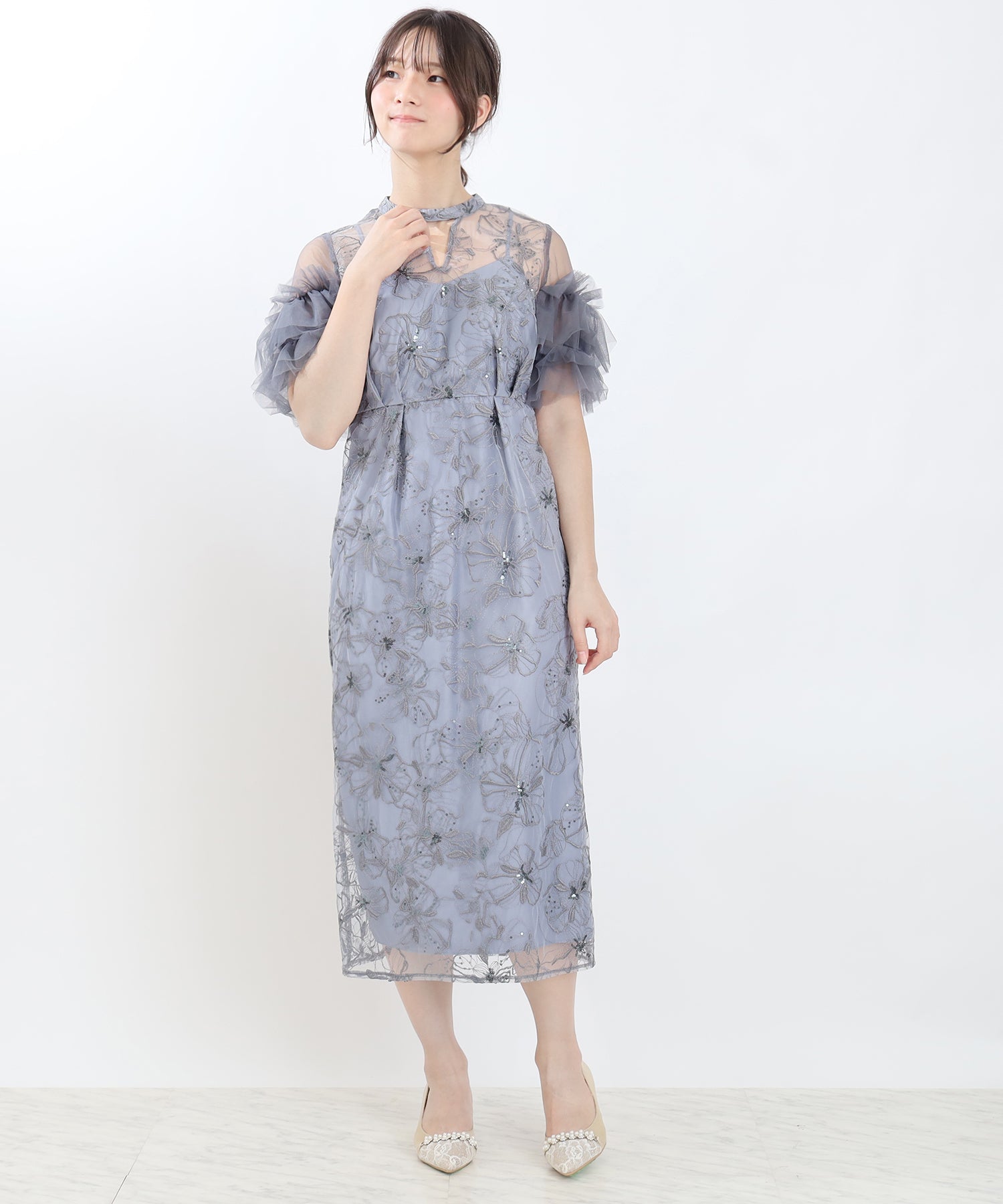 ブルー　model:160cm 着用サイズ：M