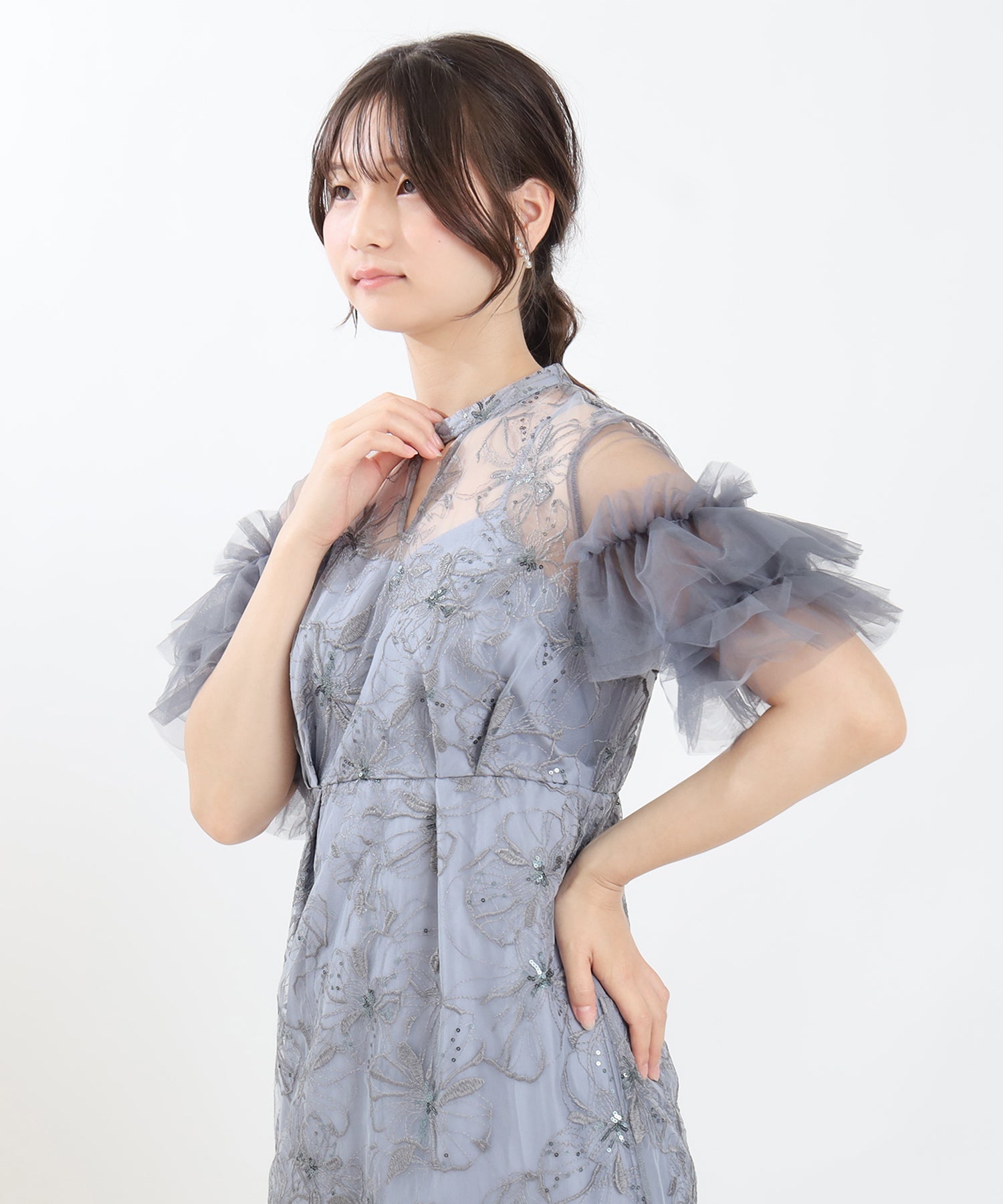 ブルー　model:160cm 着用サイズ：M