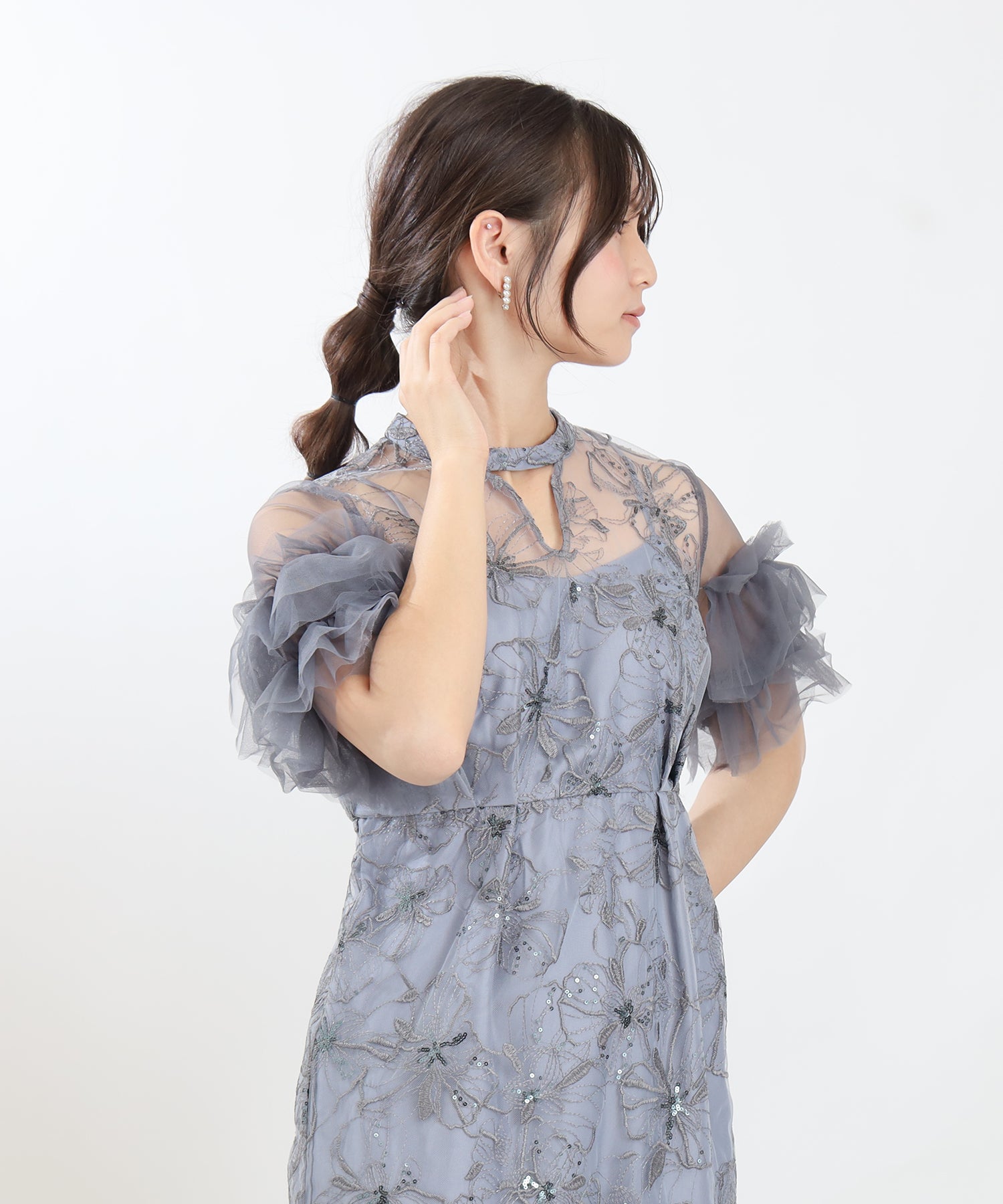 ブルー　model:160cm 着用サイズ：M