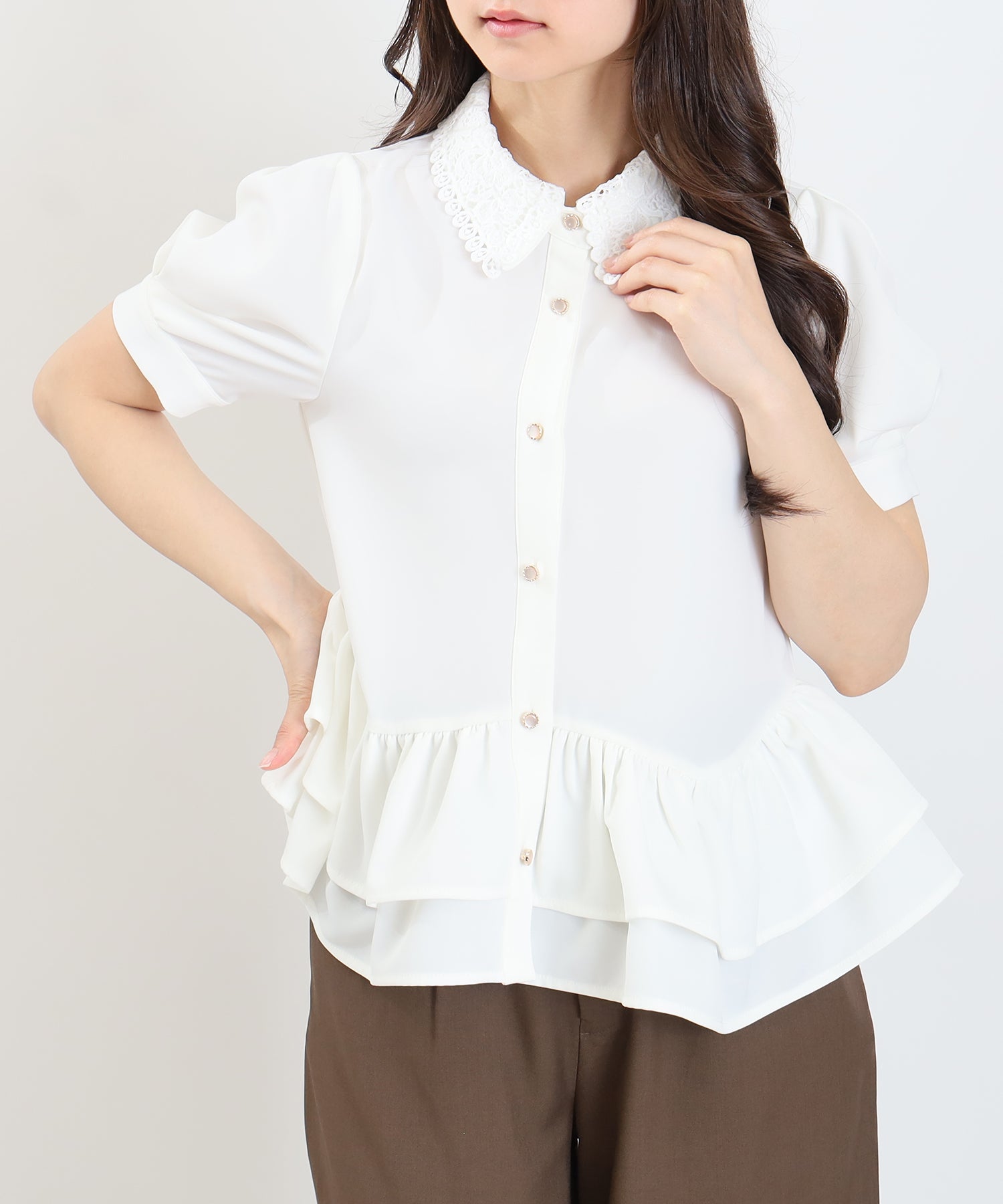 ホワイト　model:160cm  着用サイズ：M