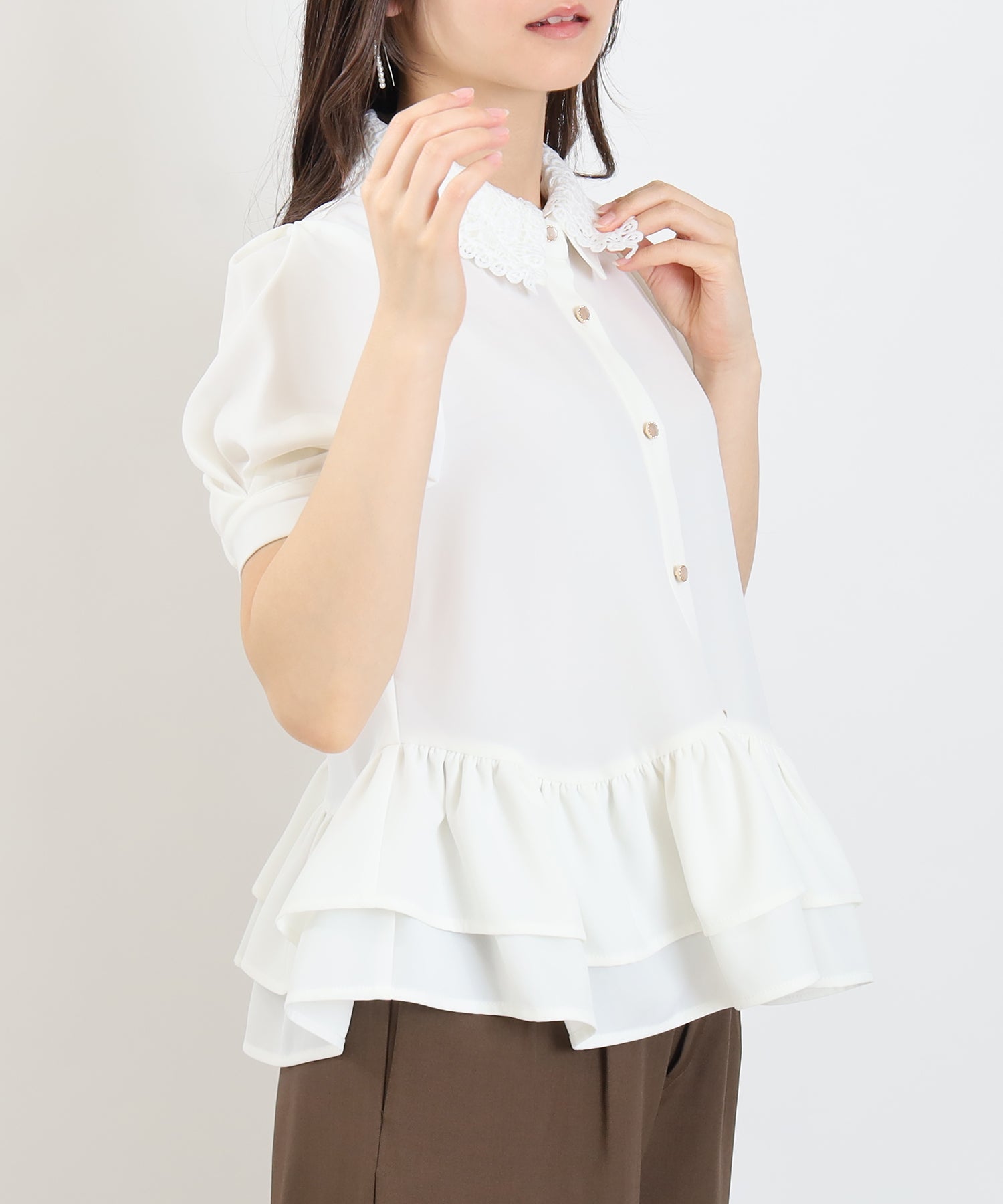 ホワイト　model:160cm  着用サイズ：M