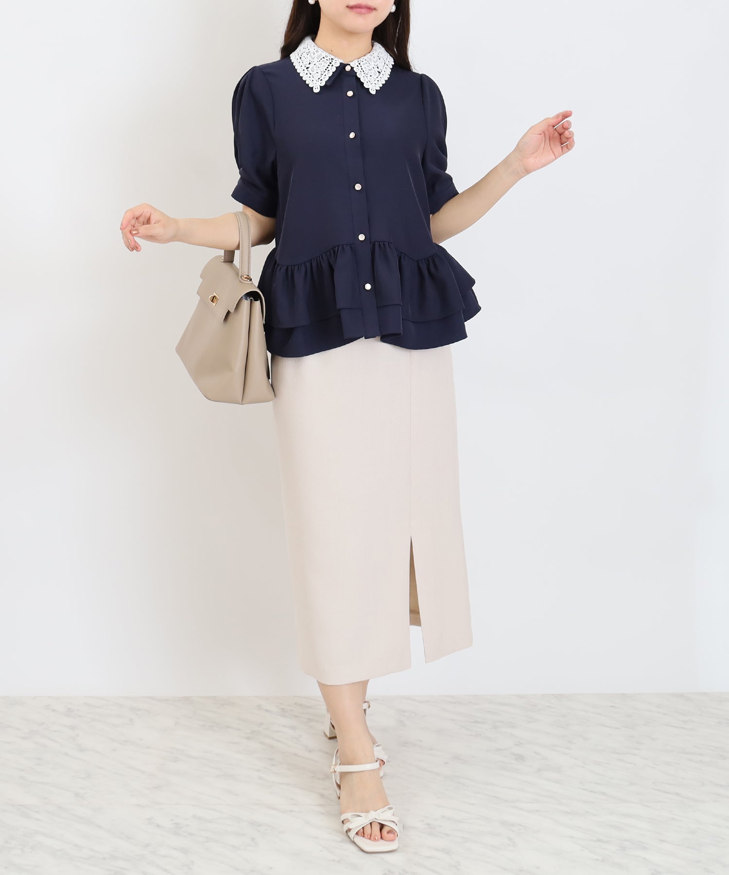 ネイビー　model:156cm  着用サイズ：M