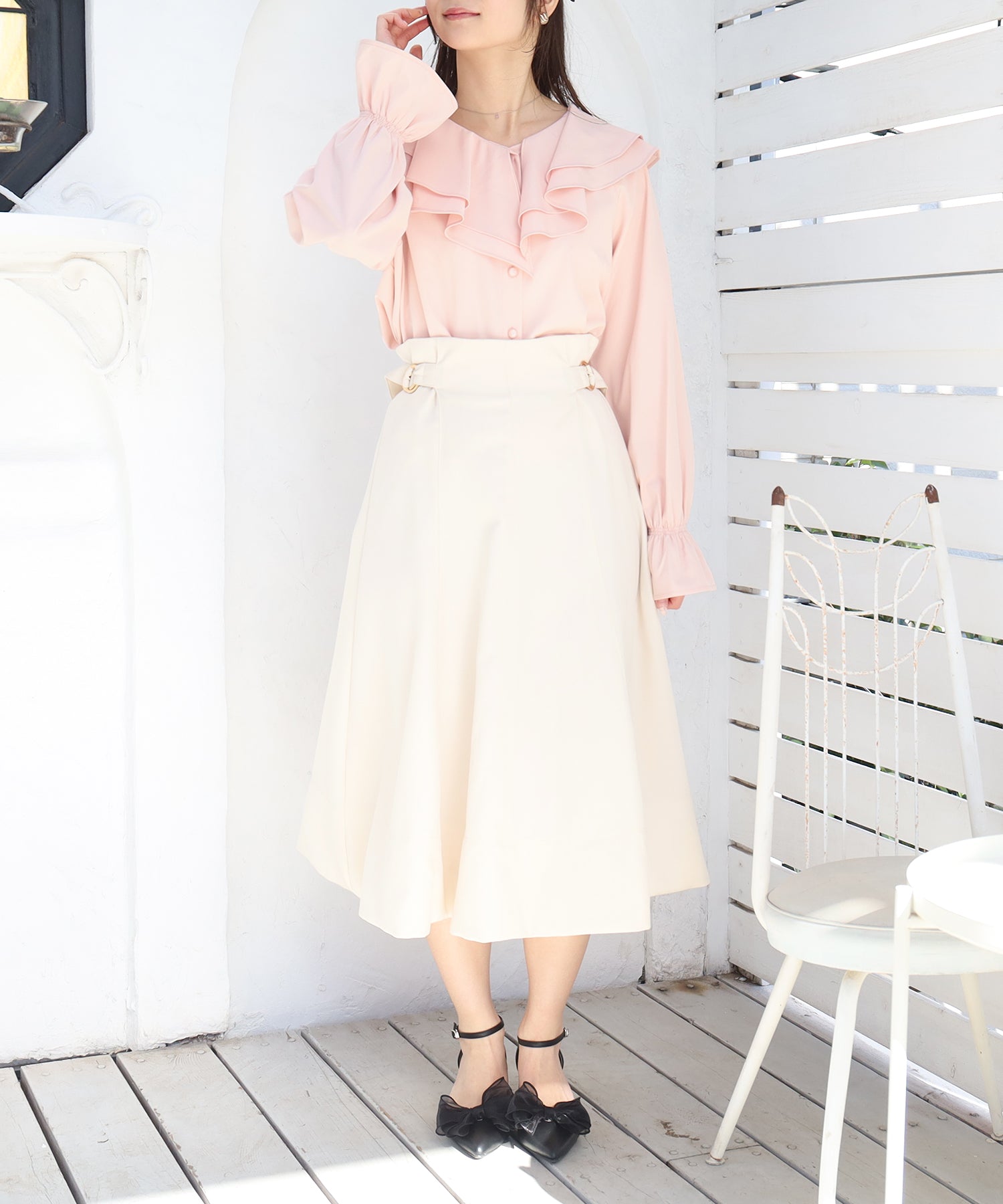 ピンク　model：160　着用サイズ：M