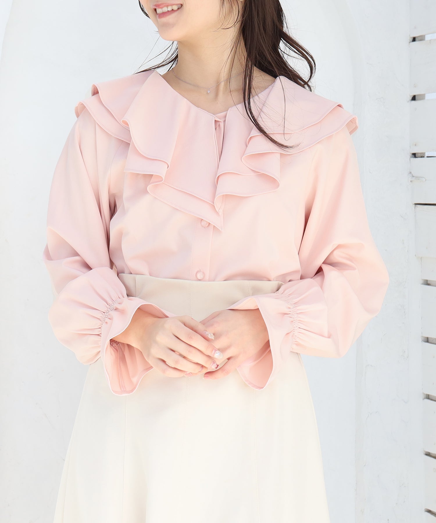 ピンク　model：160　着用サイズ：M